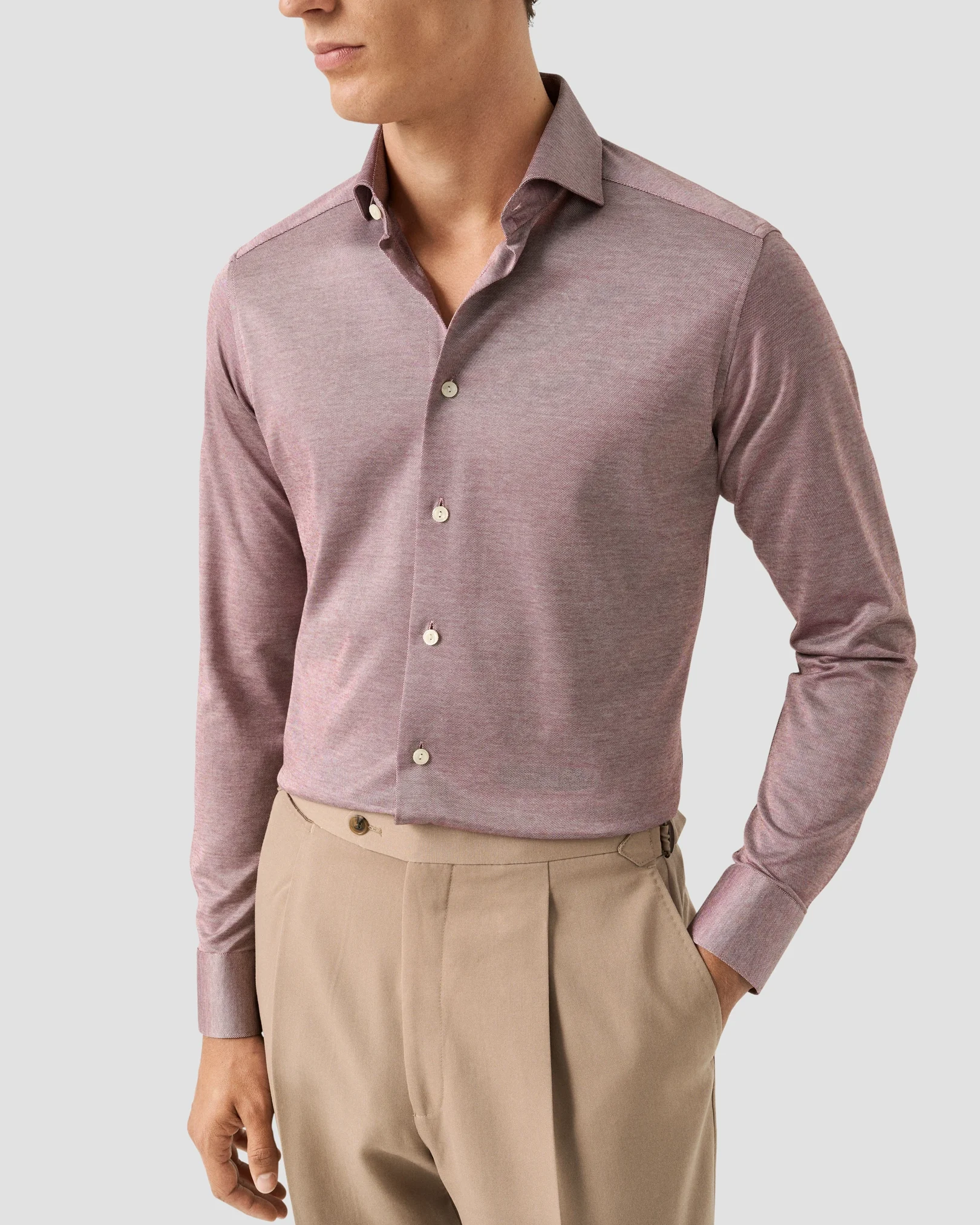 Eton - Filo di Scozia Jacquard Knit Shirt