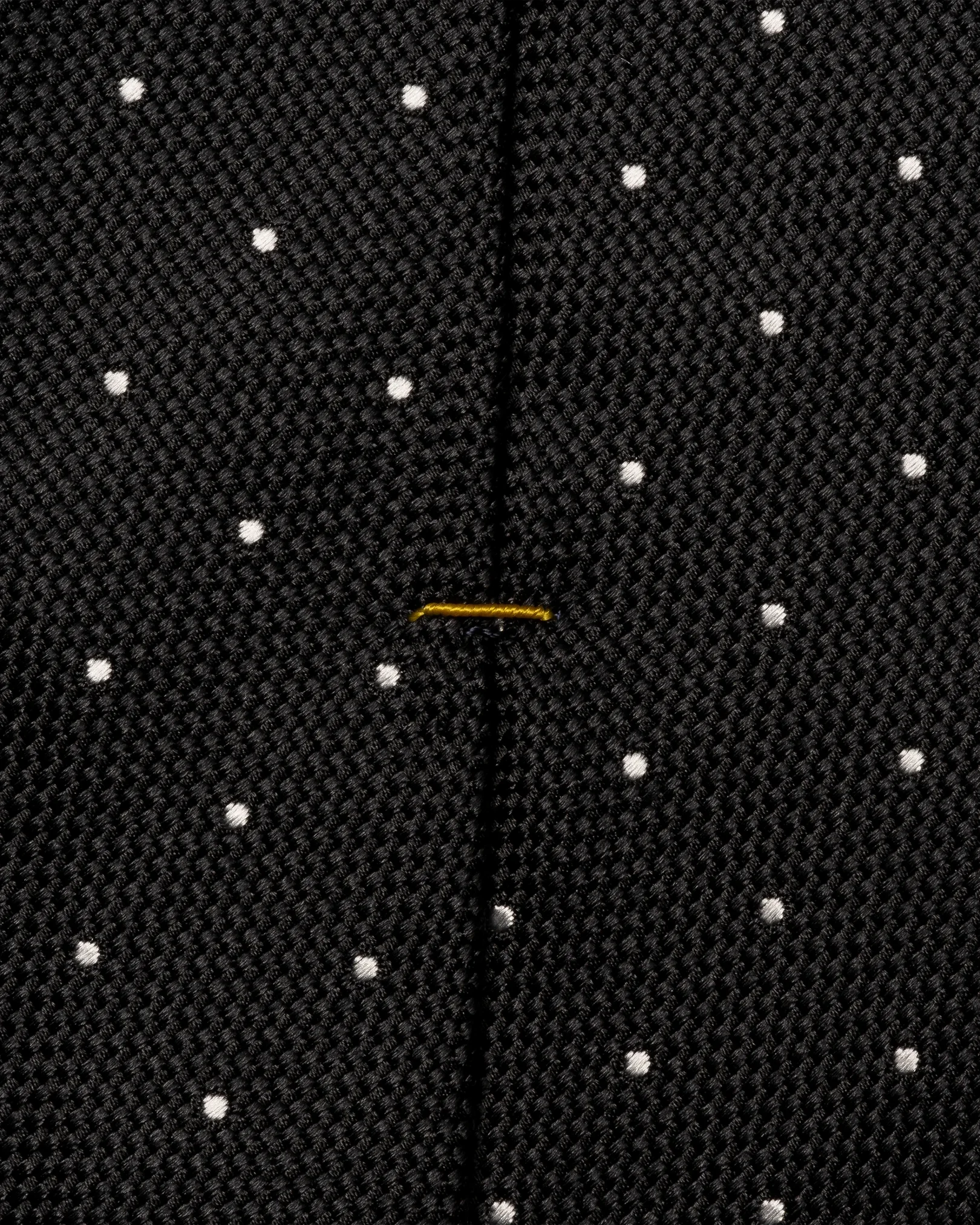 Eton - black polka dot woven silk tie