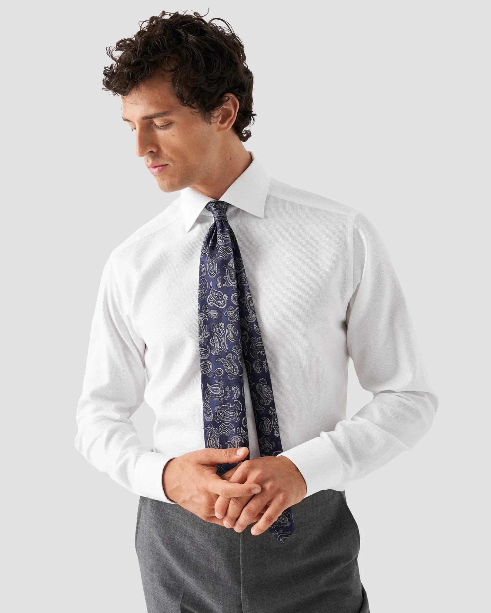 Eton - white cottontencel strech shirt