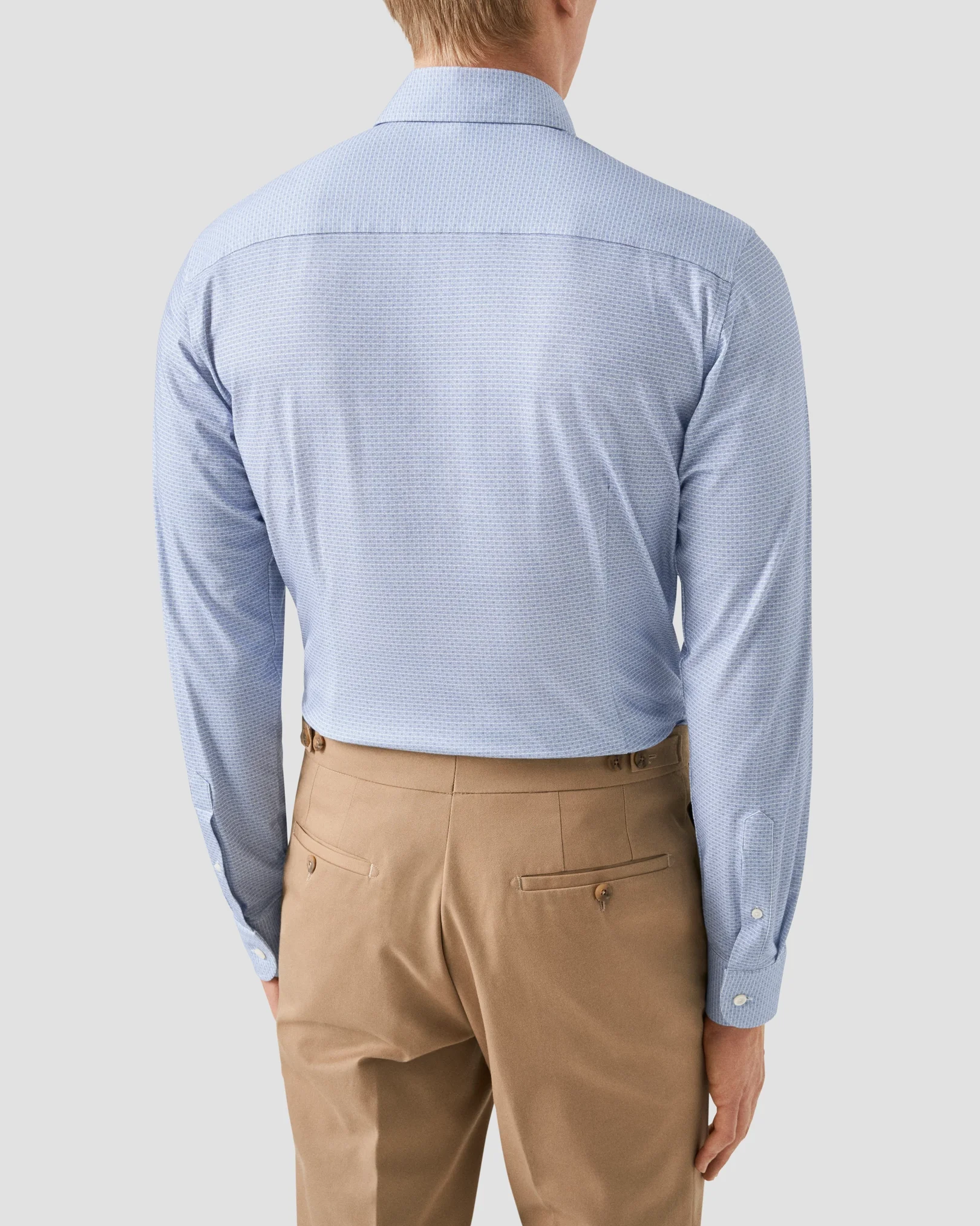 Eton - light blue strech cut away