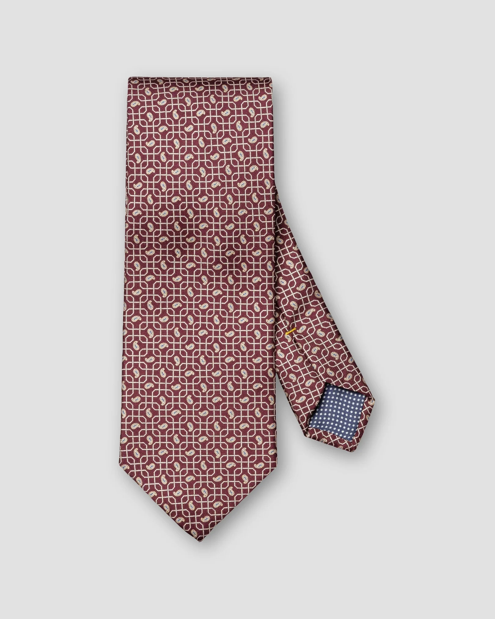 Eton - paisley print silk tie red 256