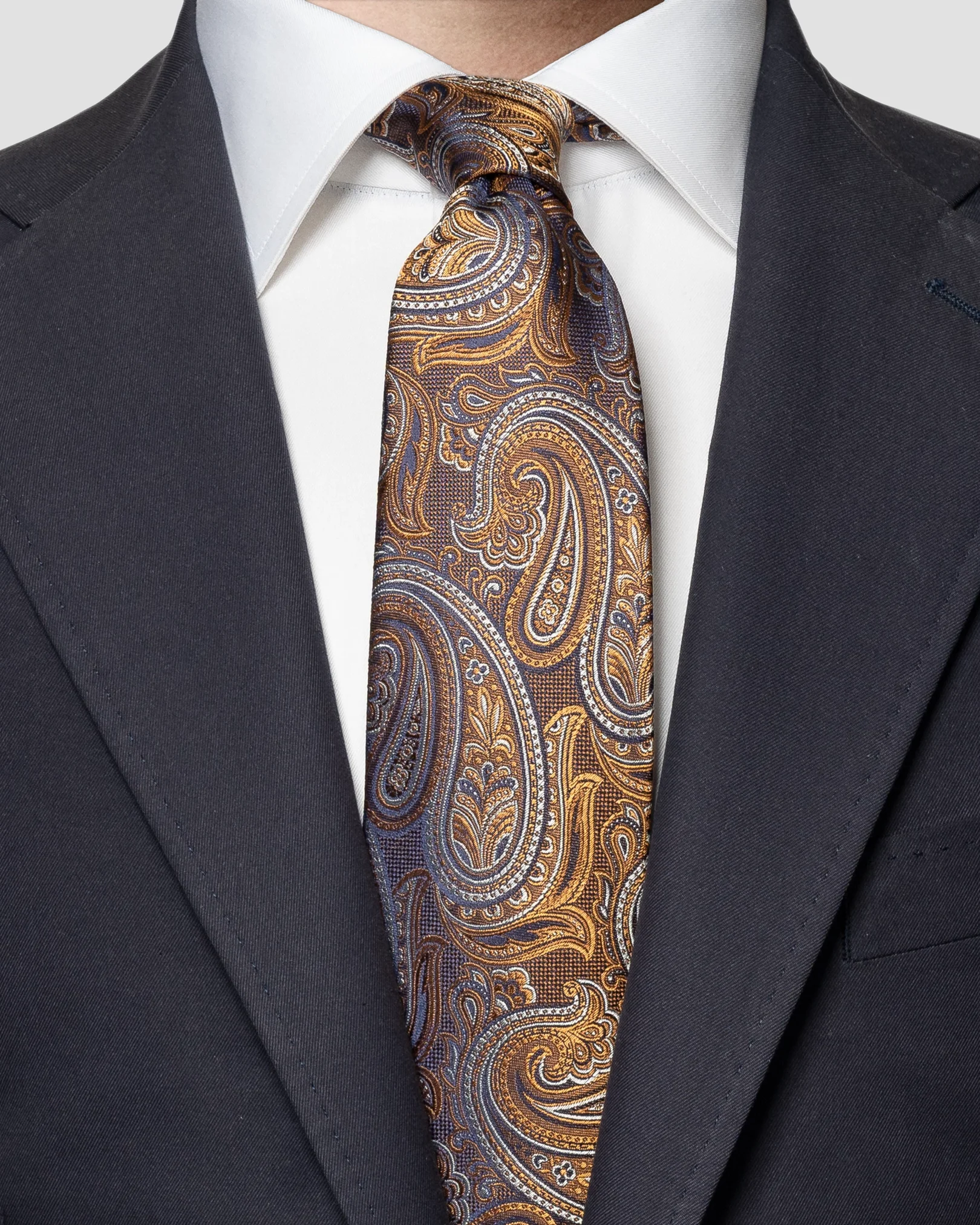 Eton - orange jacquard weave