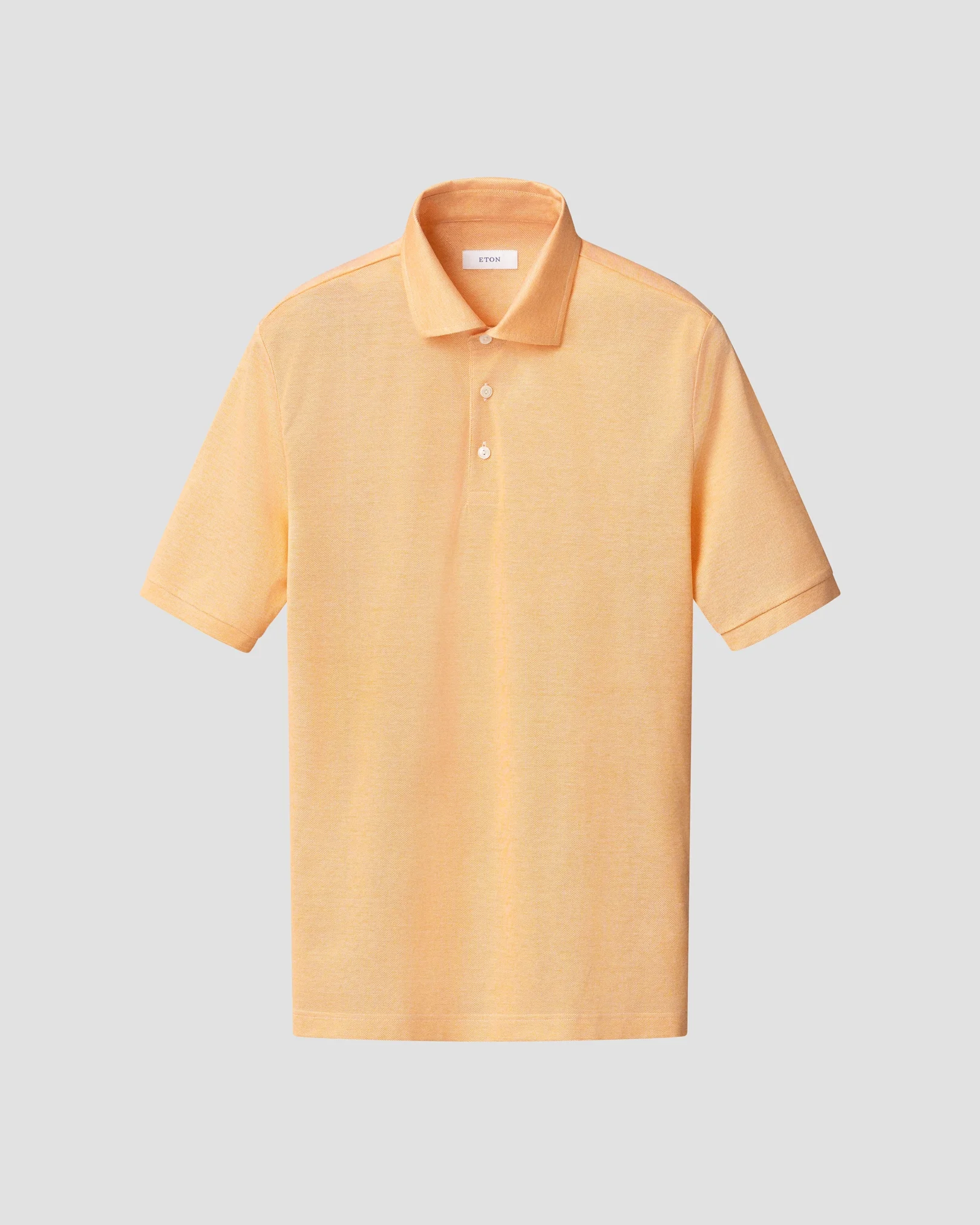 Eton - mid yellow filo di scozia oxford polo shirt