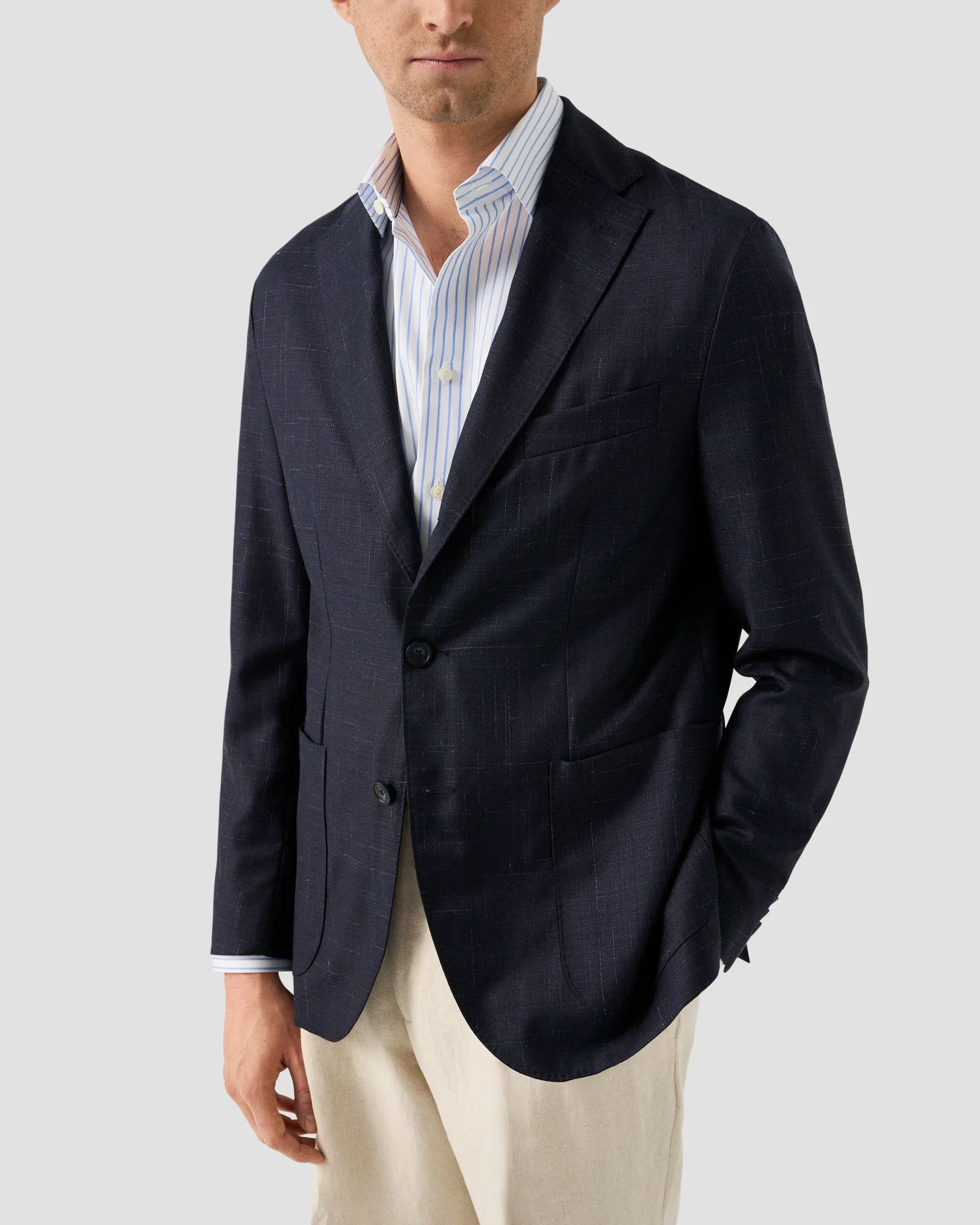 Eton - wool silk soft jacket
