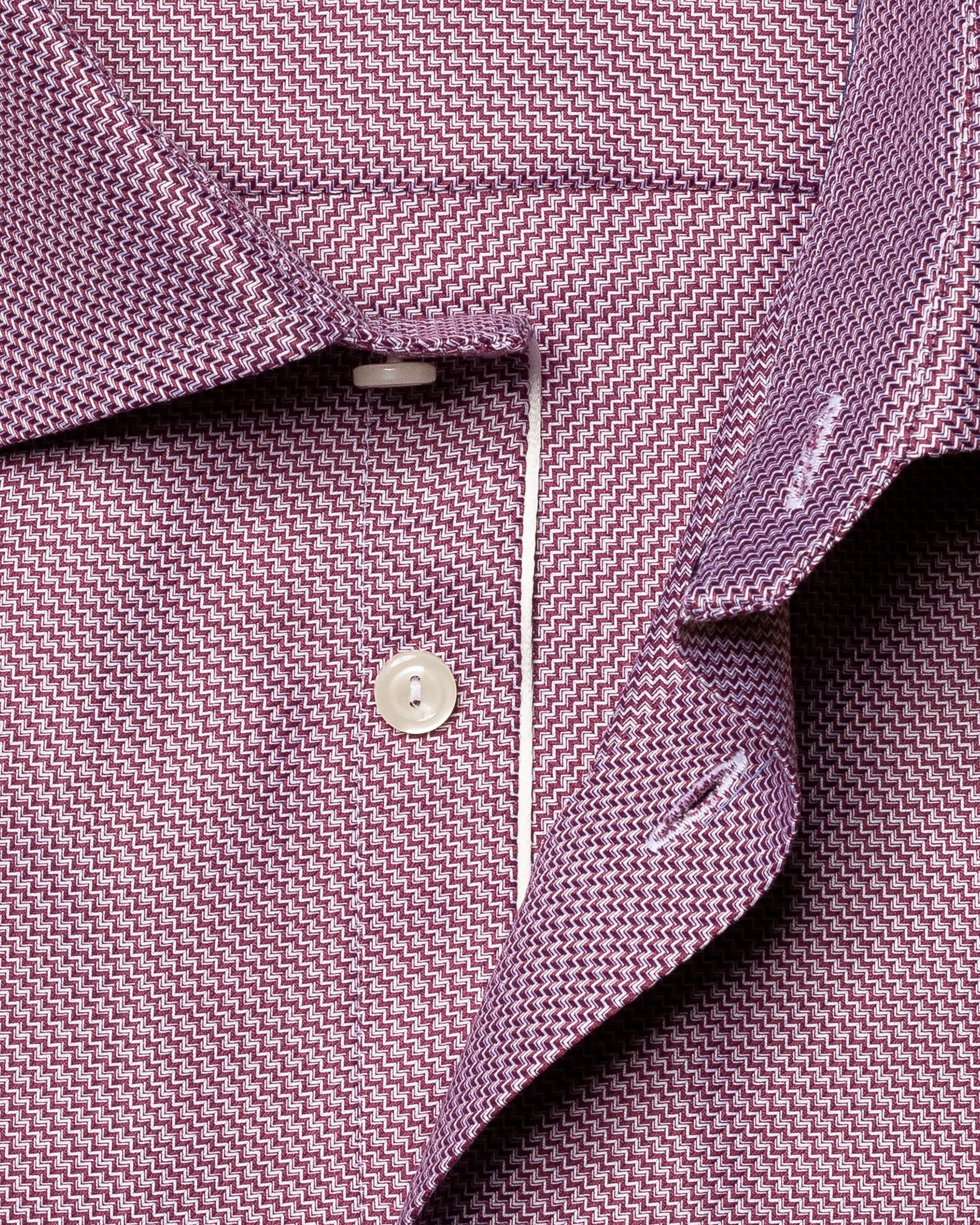 Eton - burgundy micro check king twill shirt