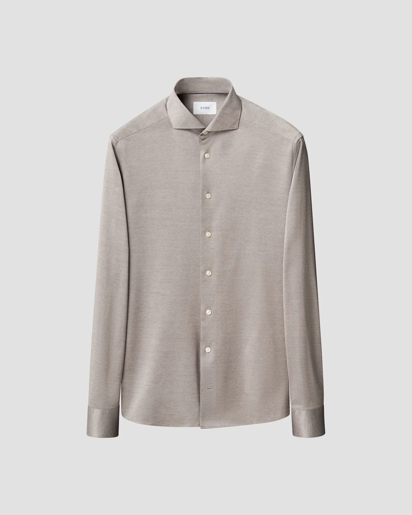 Eton - beige filo di scozia knit shirt