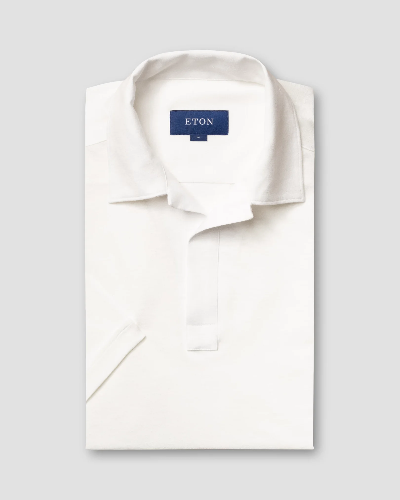 Eton - White Cotton-linen Polo Shirt – Short Sleeve