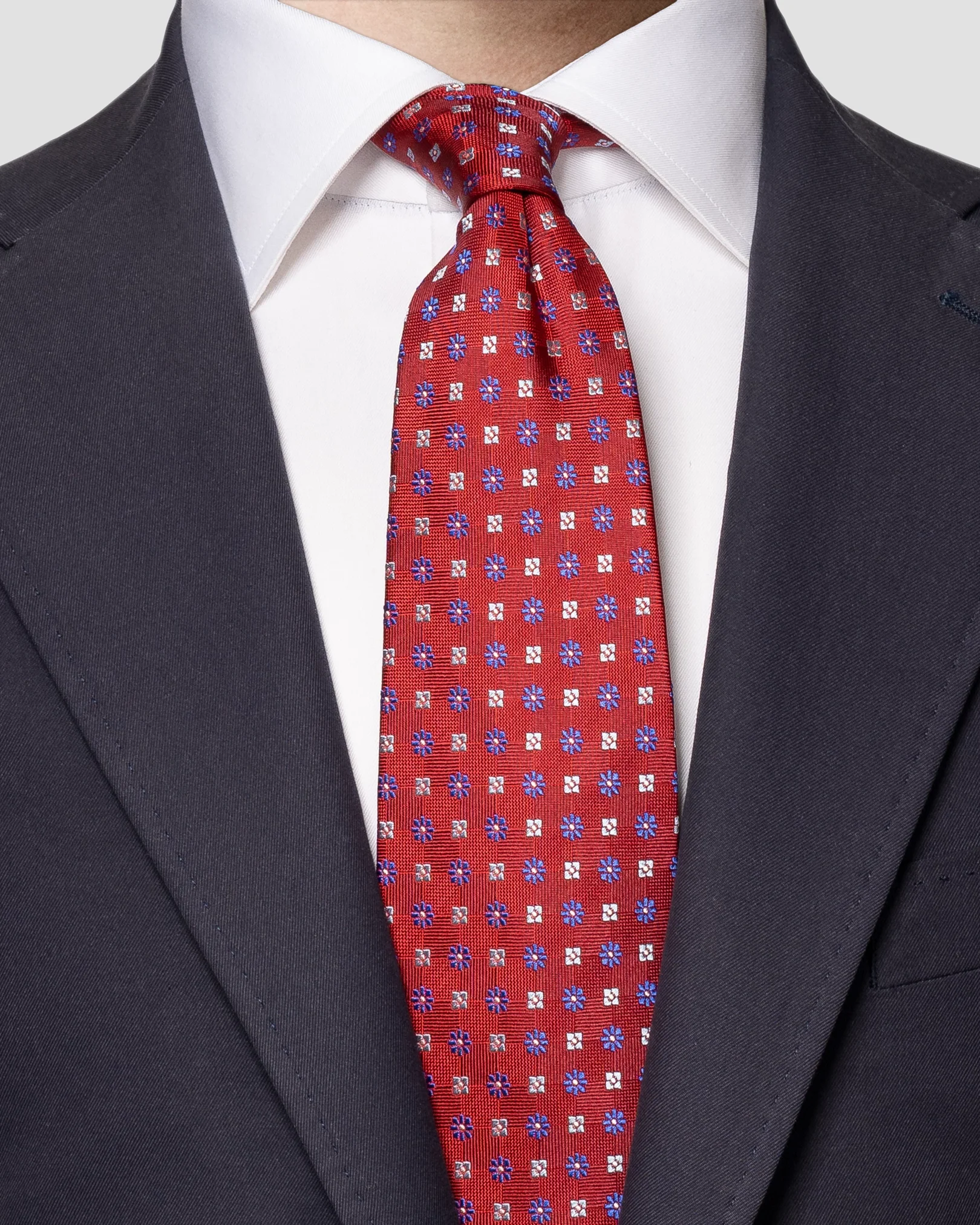 Eton - red and blue star tie