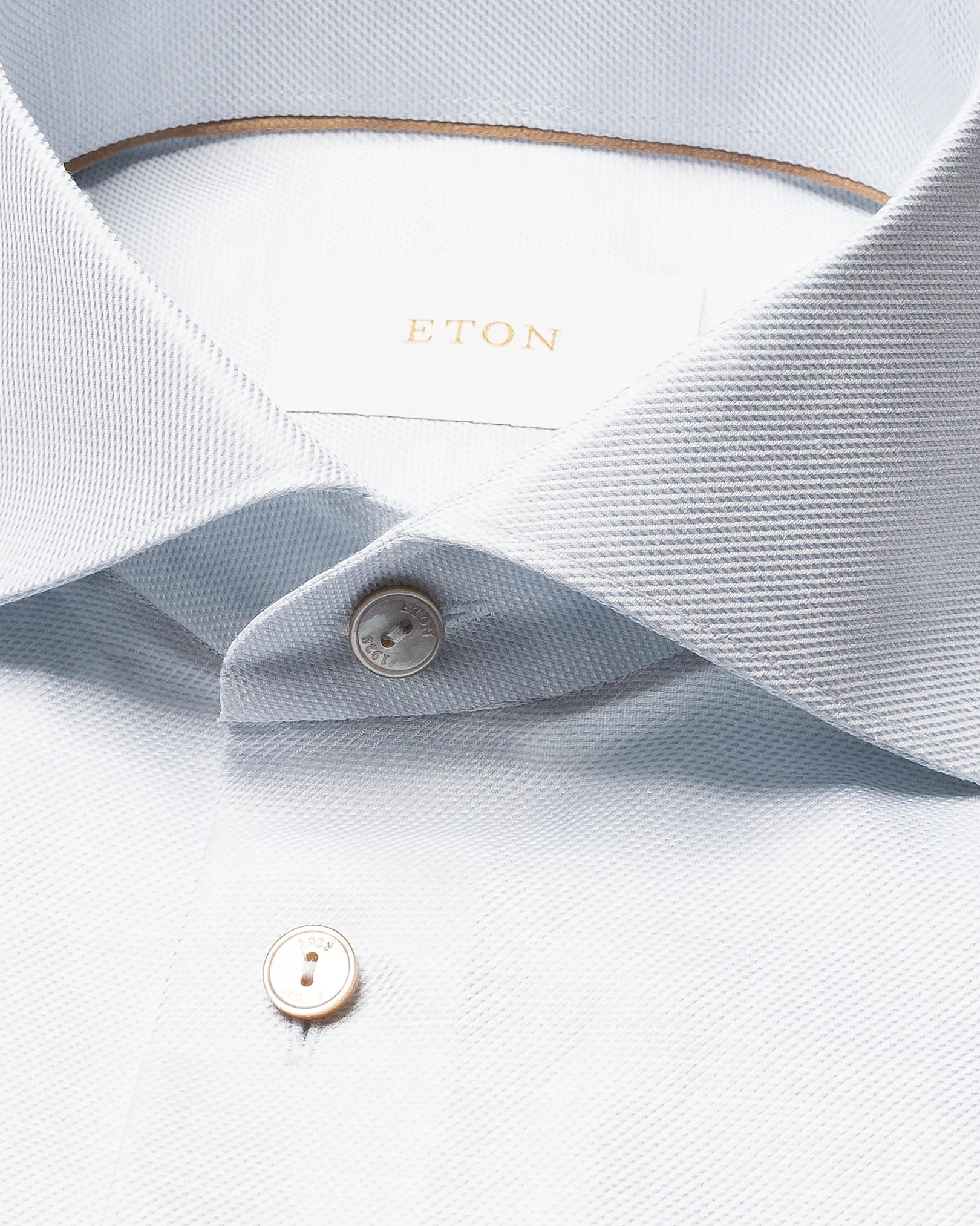 Eton - semi solid cotton linen shirt wide spread 261