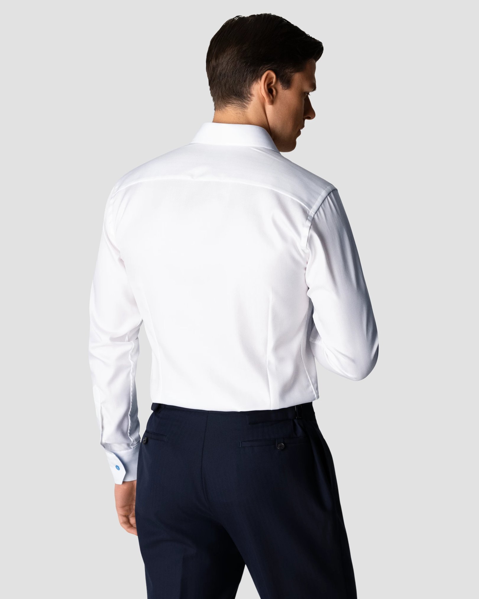 Eton - white signature twill cut ss