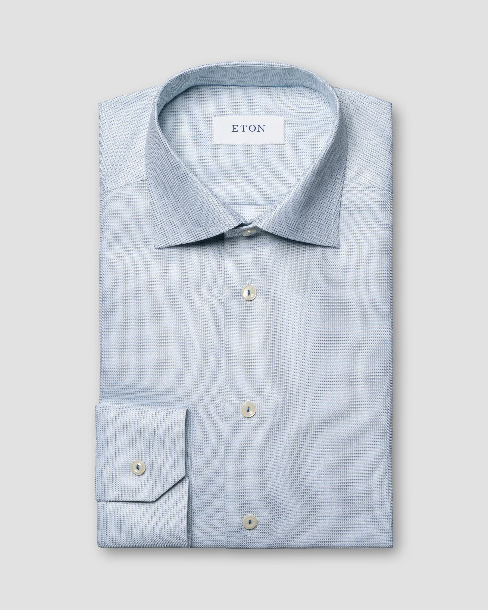 Eton - semi solid light green shirt