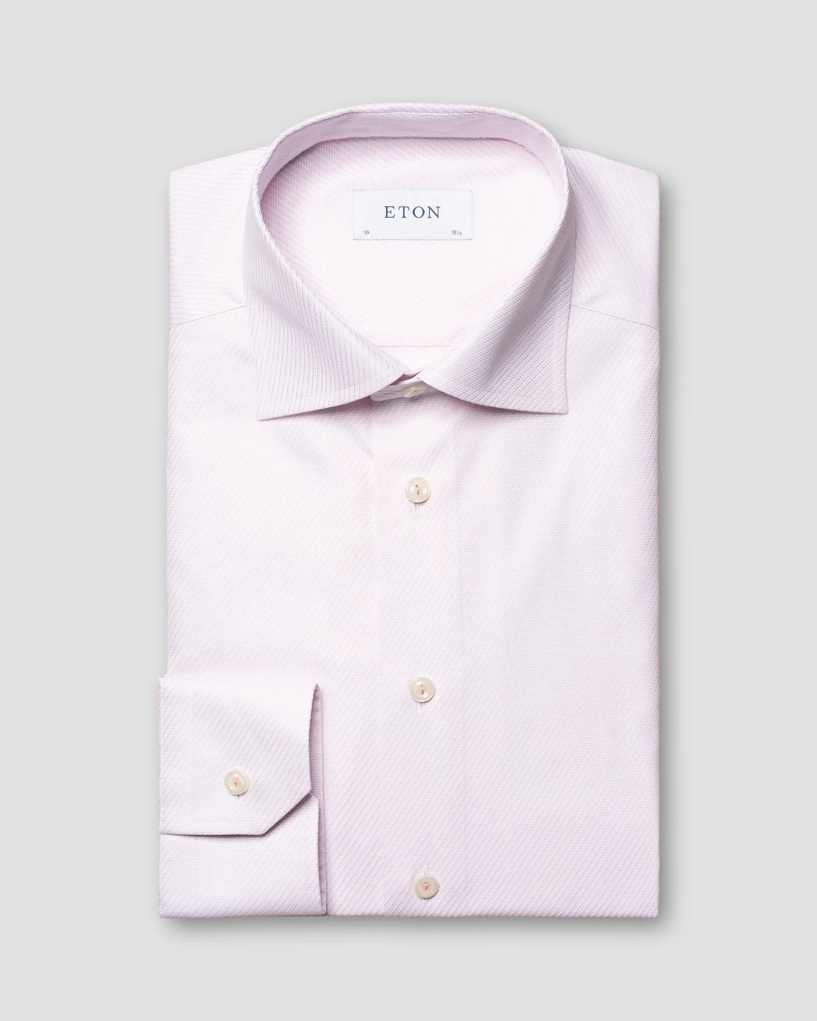 Eton - pink dobby cut away collar single cuff slim fit