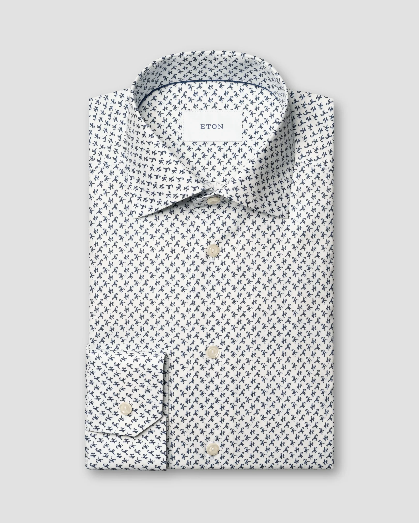 Eton - umbrella micro print shirt