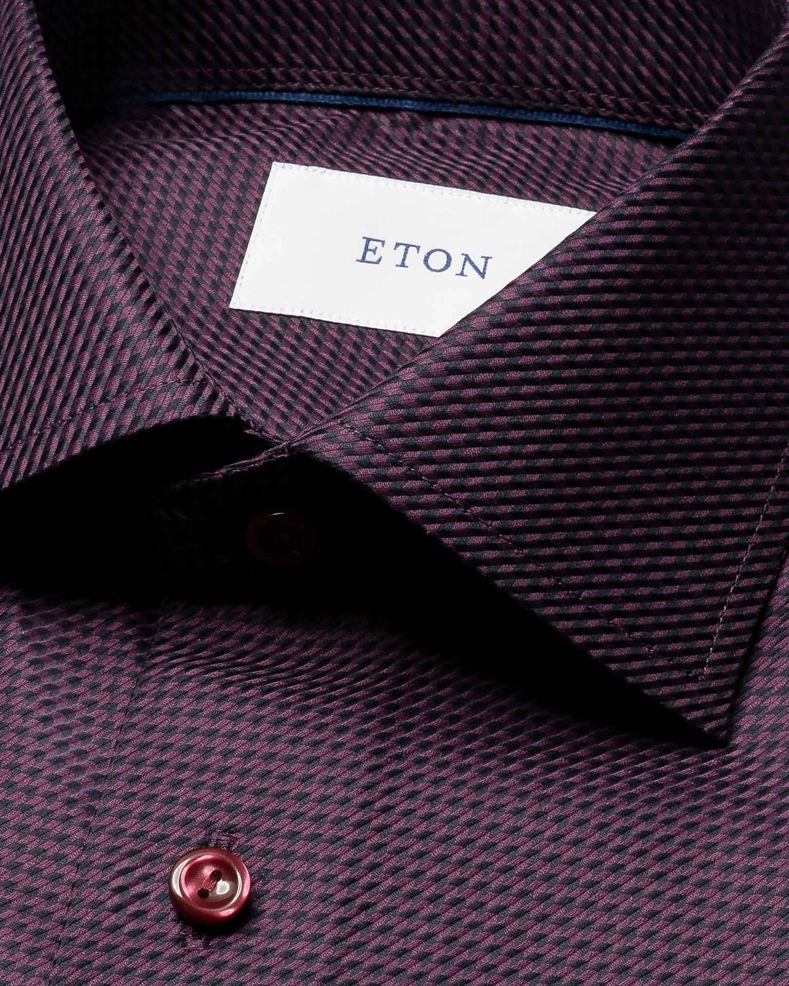 Eton - houndstooth king twill shirt 256