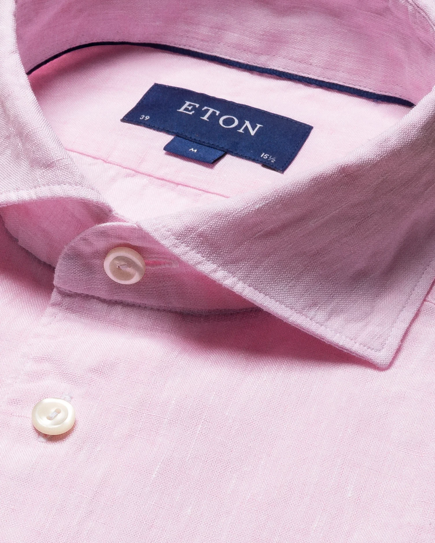 Eton - pink linen polo shirt short sleeve