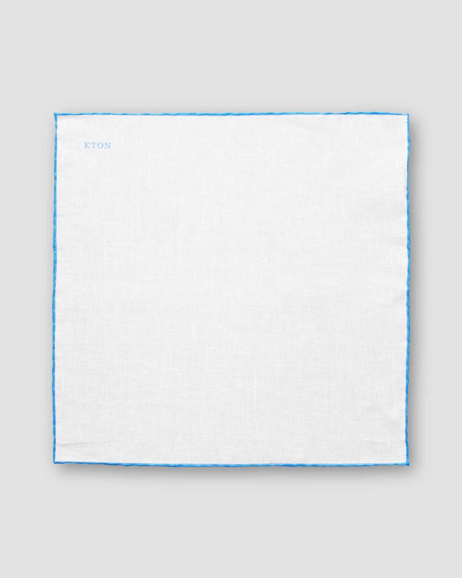 Eton - mid blue linen pocket square linen