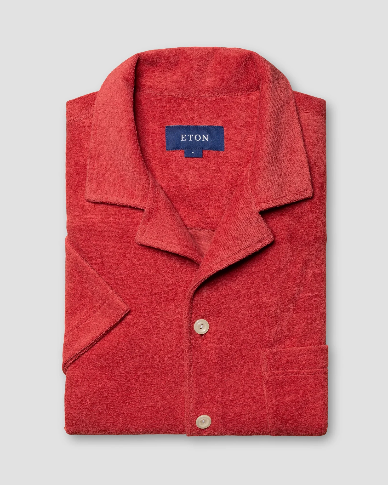 Eton - red terry resort shirt
