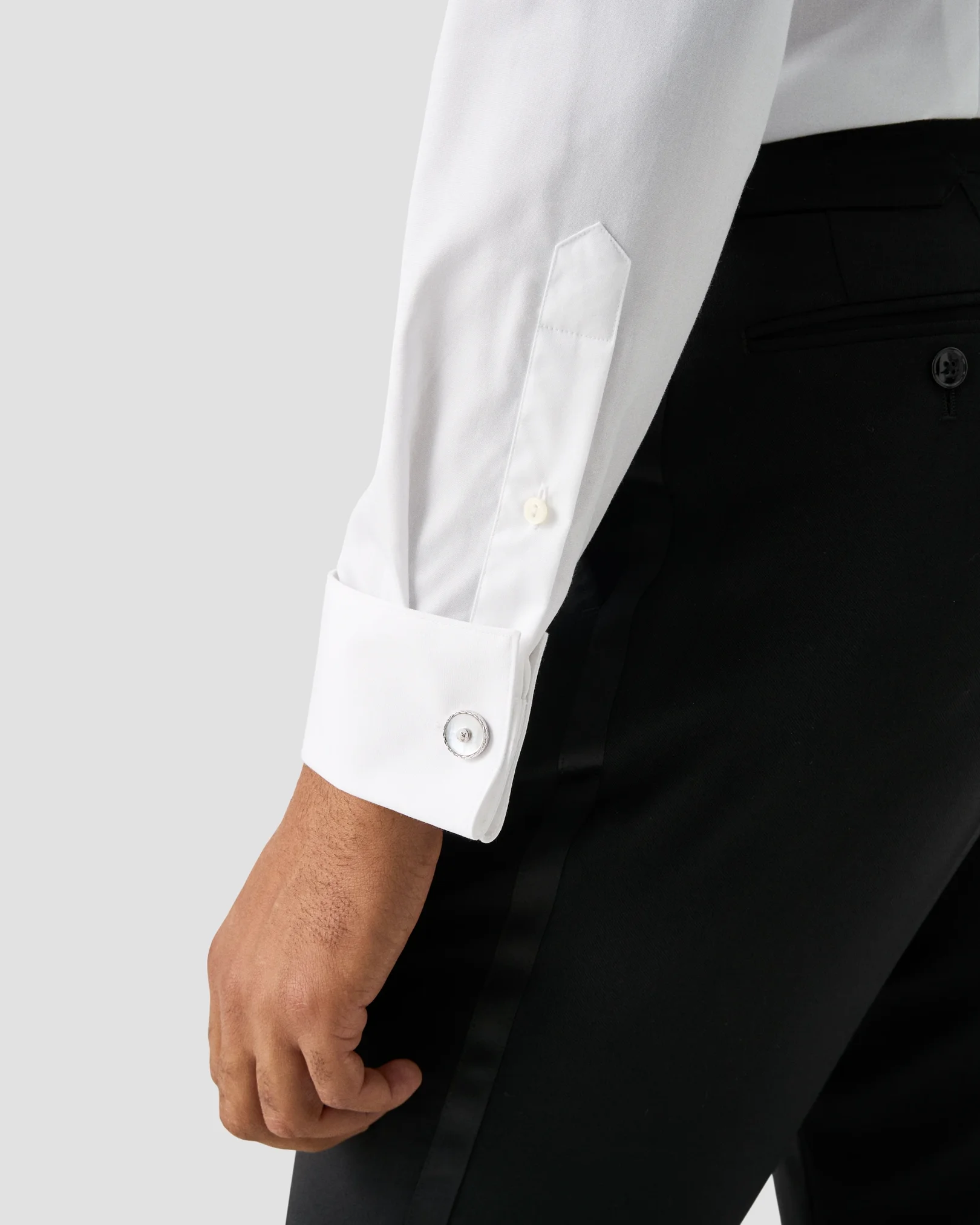 Eton - White Plissé Tuxedo Shirt