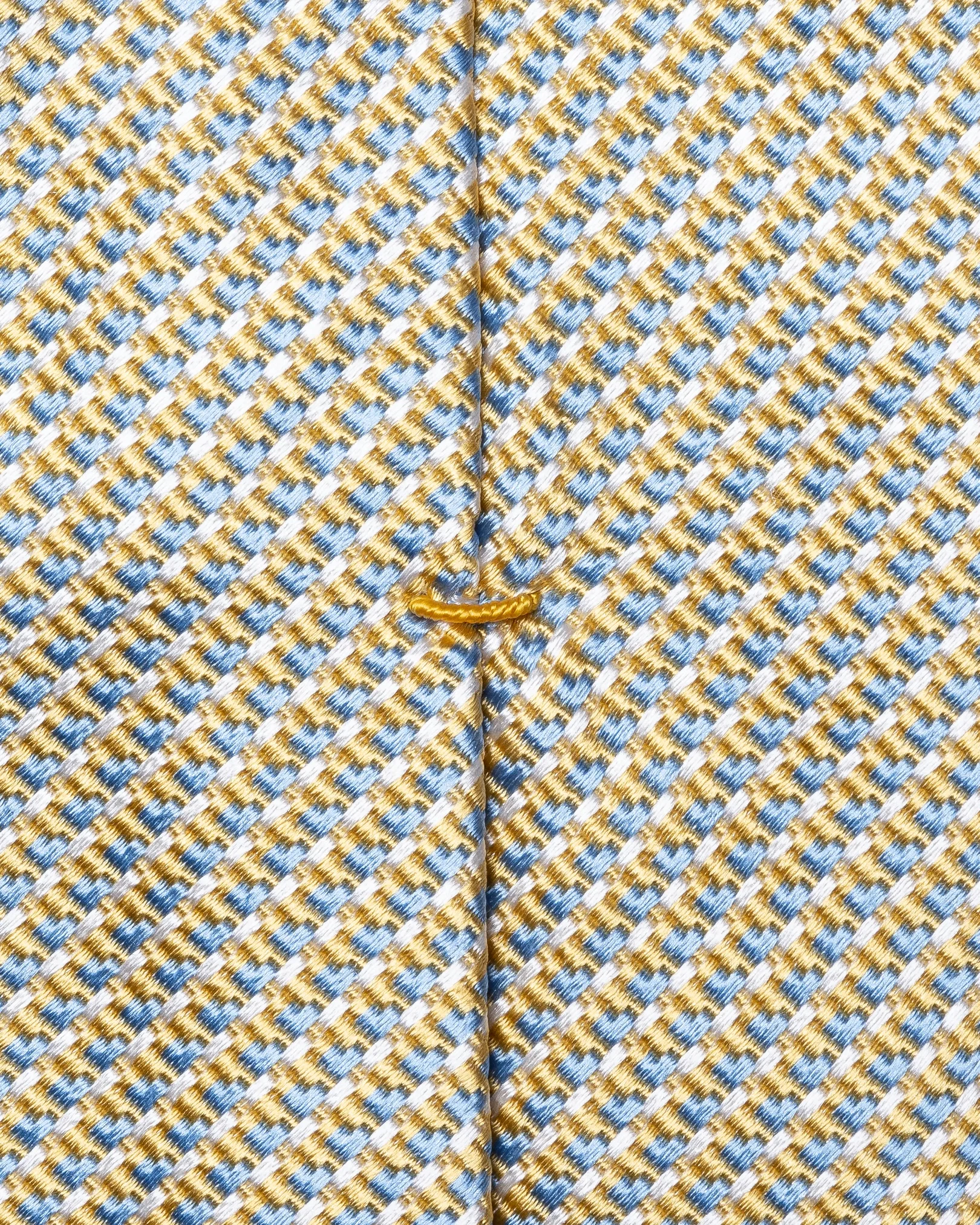 Eton - yellow micro woven cotton silk tie