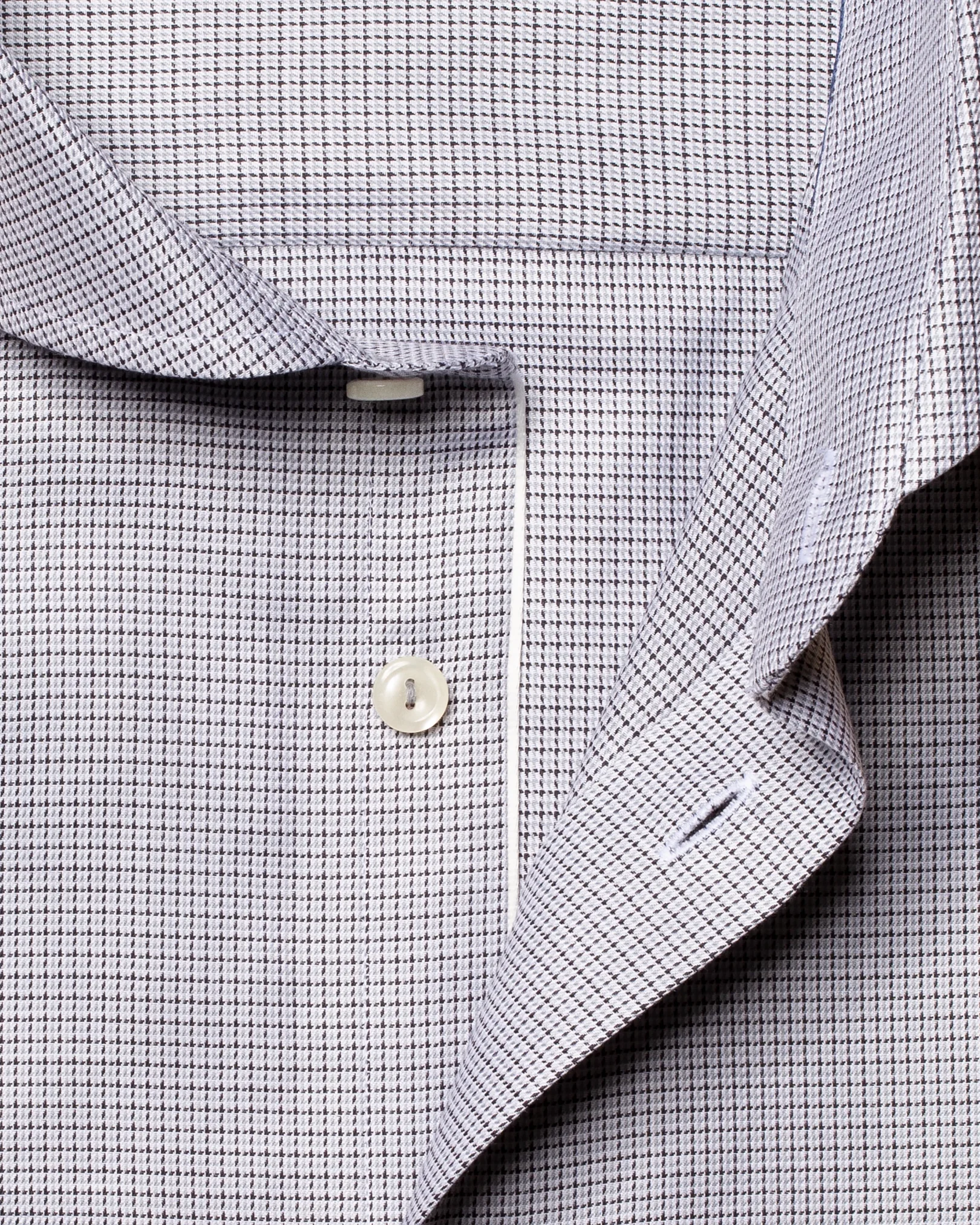 Eton - gray cotton lyocell stretch shirt