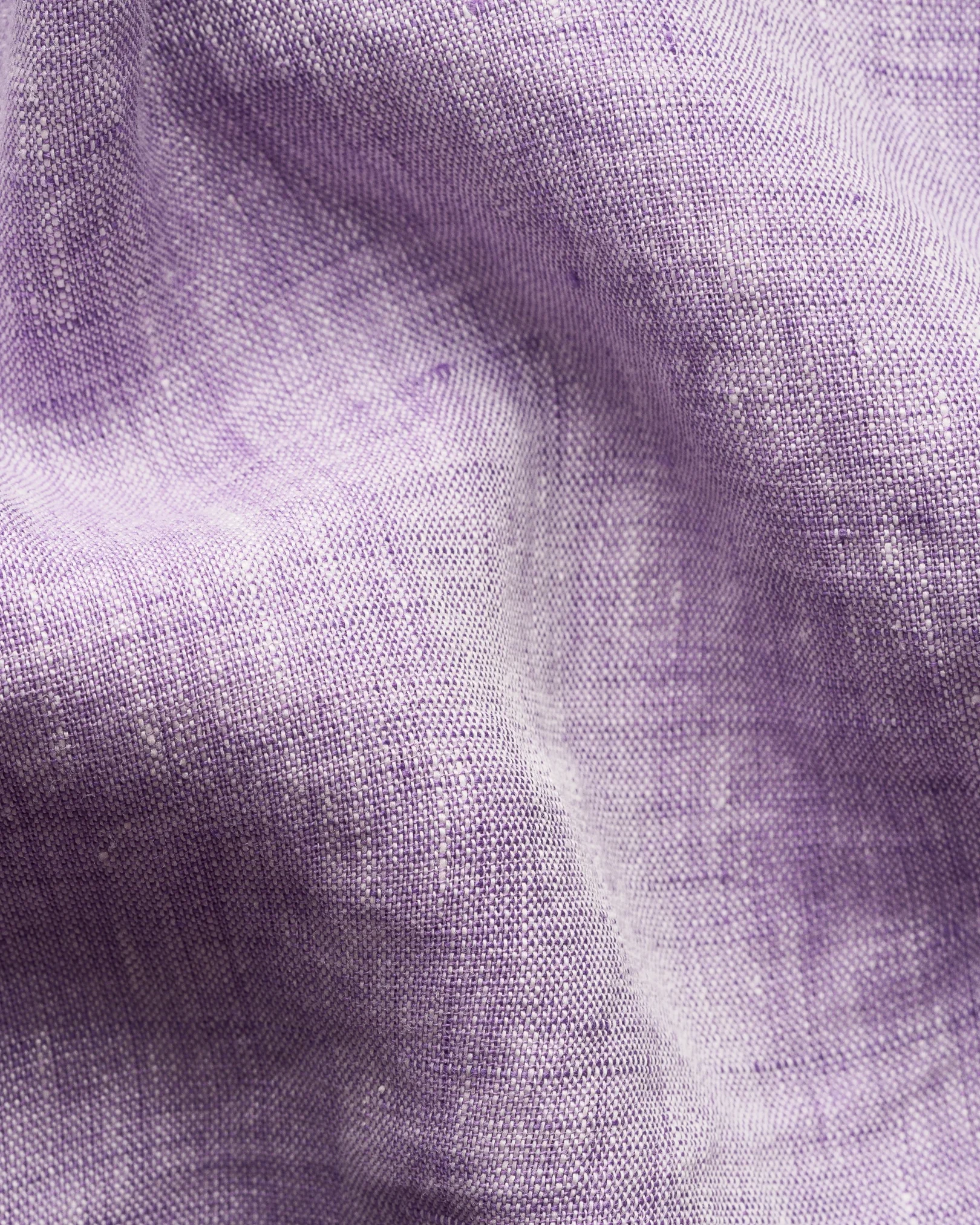 Eton - mid purple solid short sleeve linen shirt