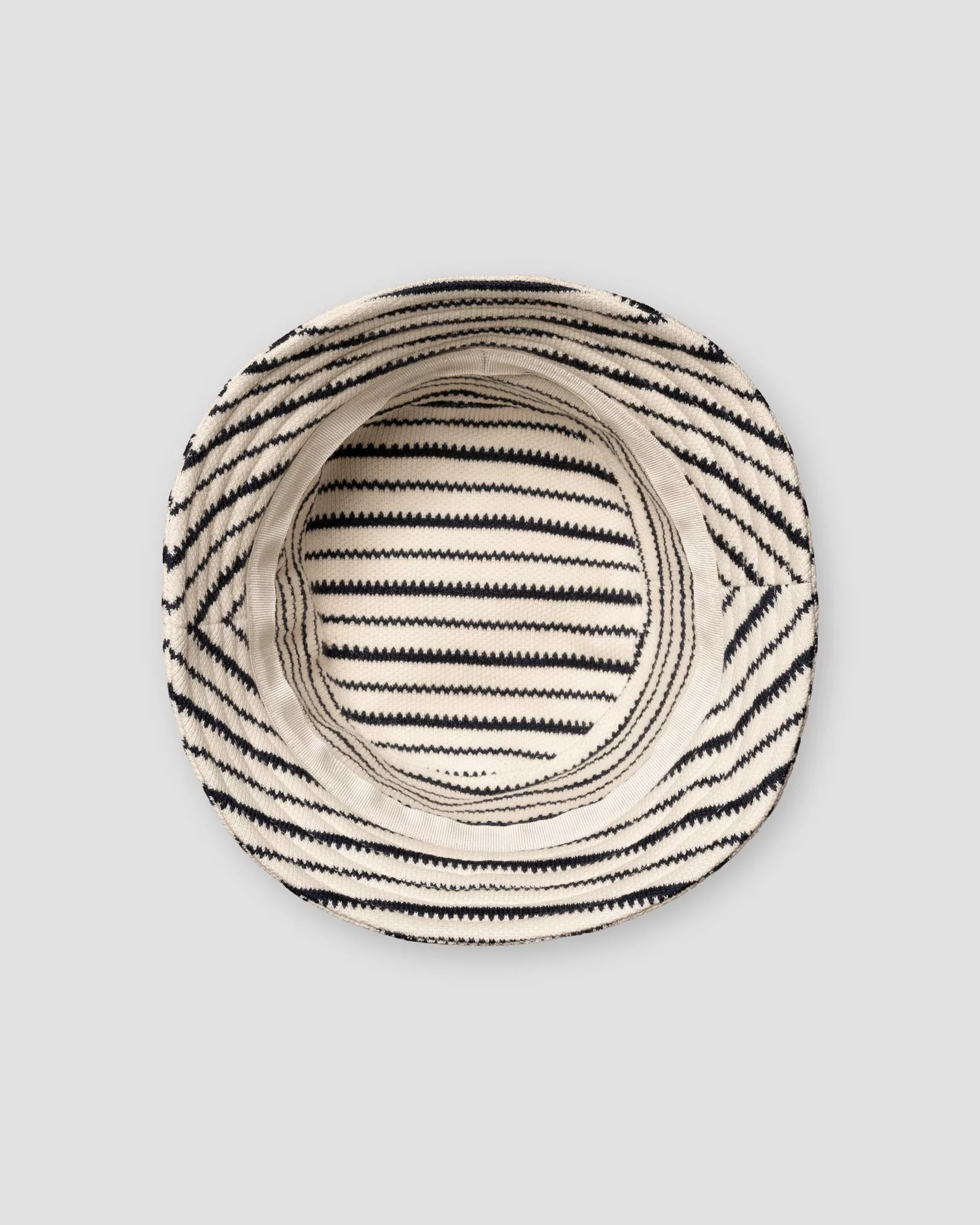 Eton - white and blue striped bucket hat
