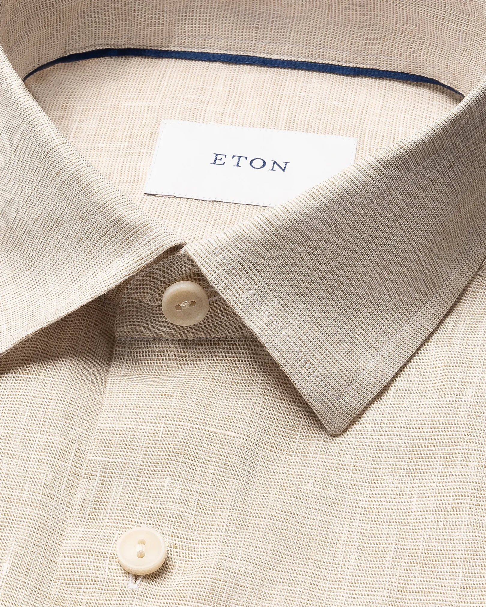 Eton - Solid Linen Short Sleeve Shirt