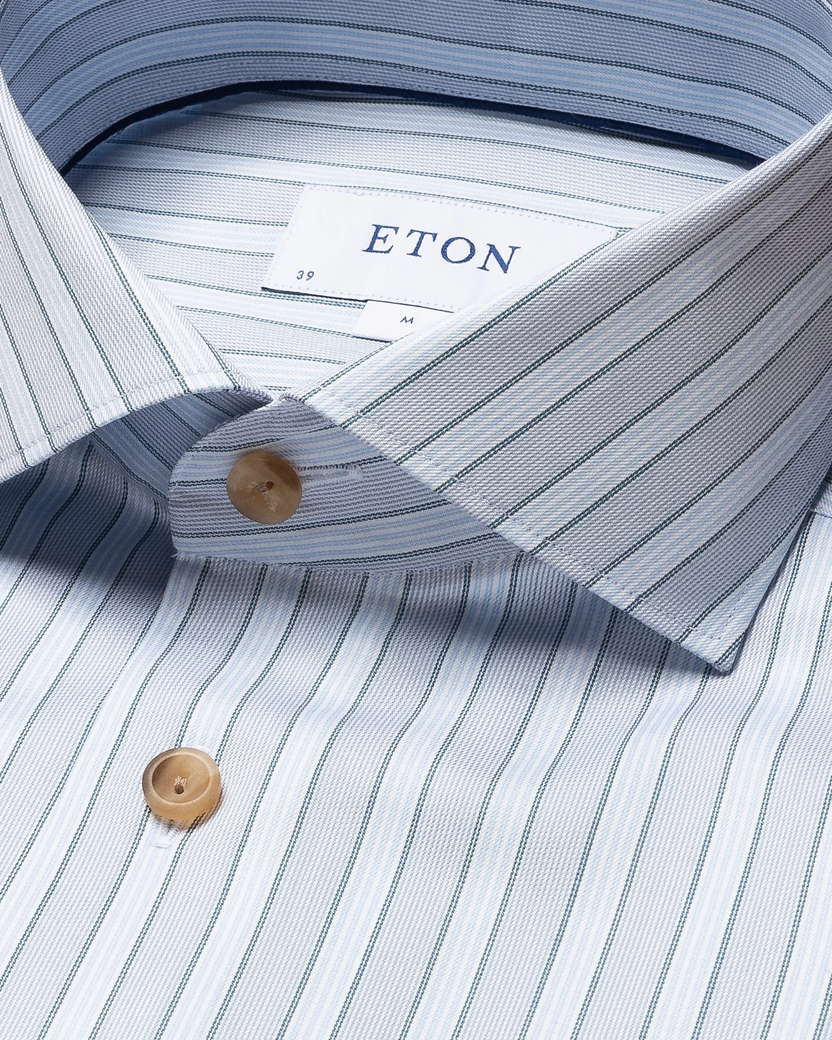 Eton - light blue cotton tencel stretch