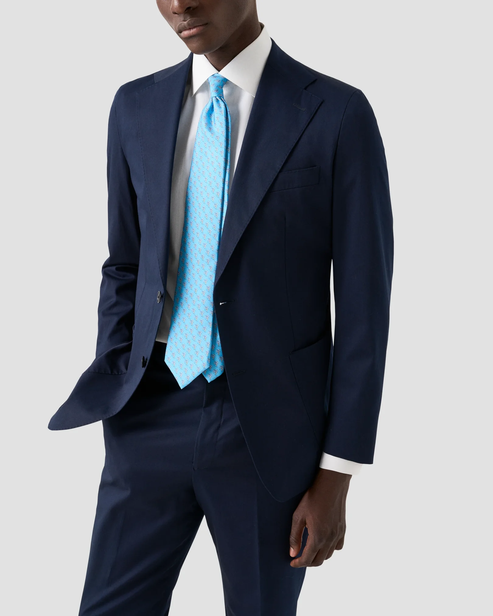 Eton - white solid elevated poplin shirt