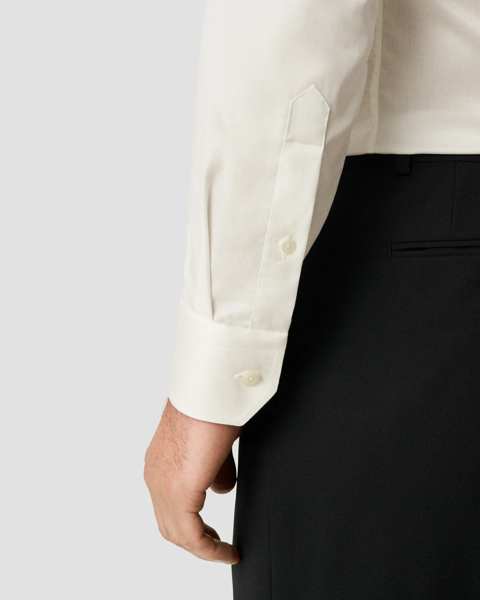 Eton - white solid signature twill shirt