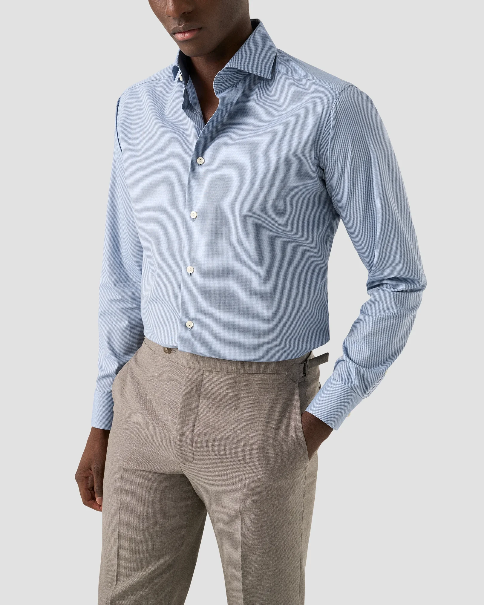 Eton - micro check twill shirt 256