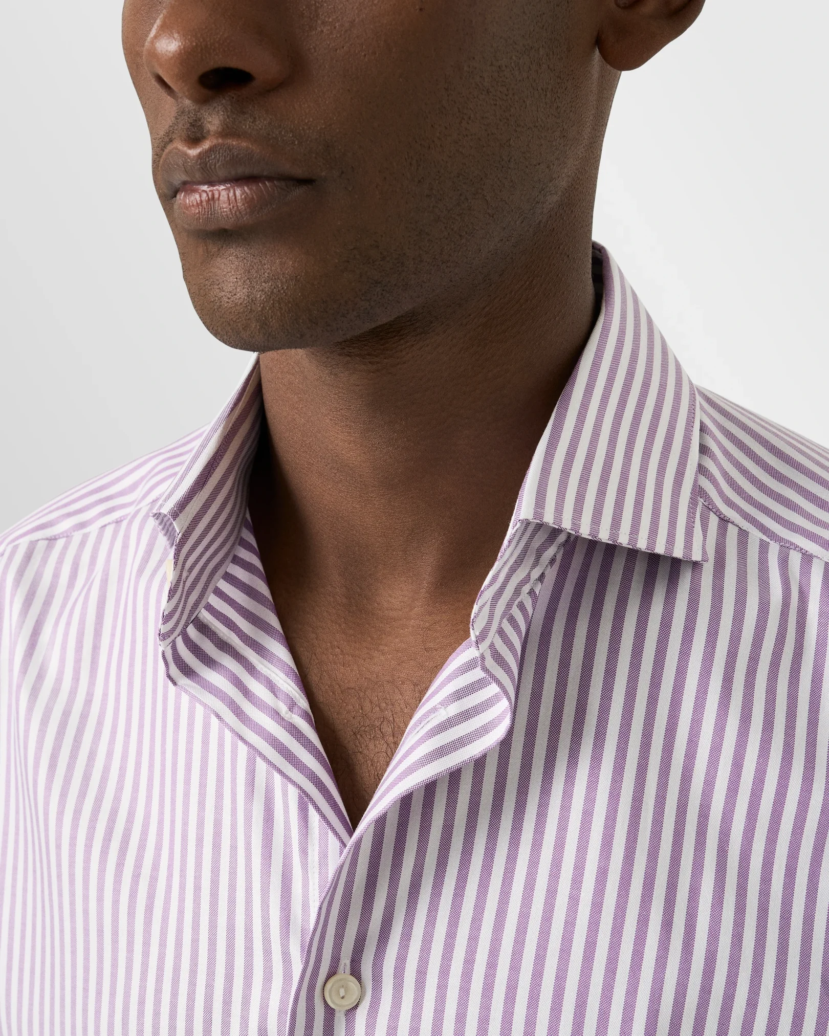 Eton - light purple striped signature oxford shirt 261