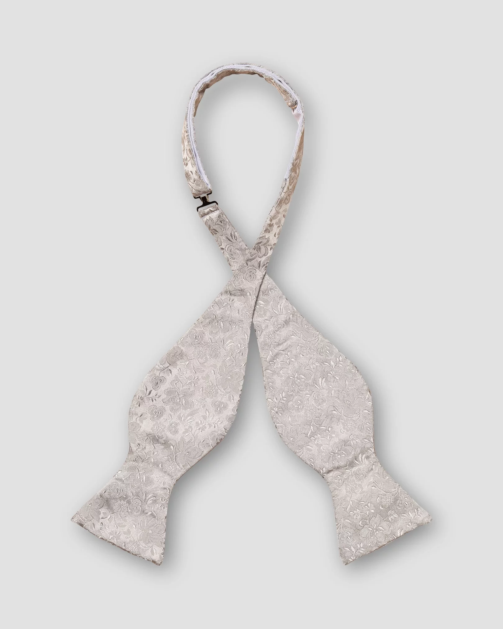 Eton - light grey flower bow tie