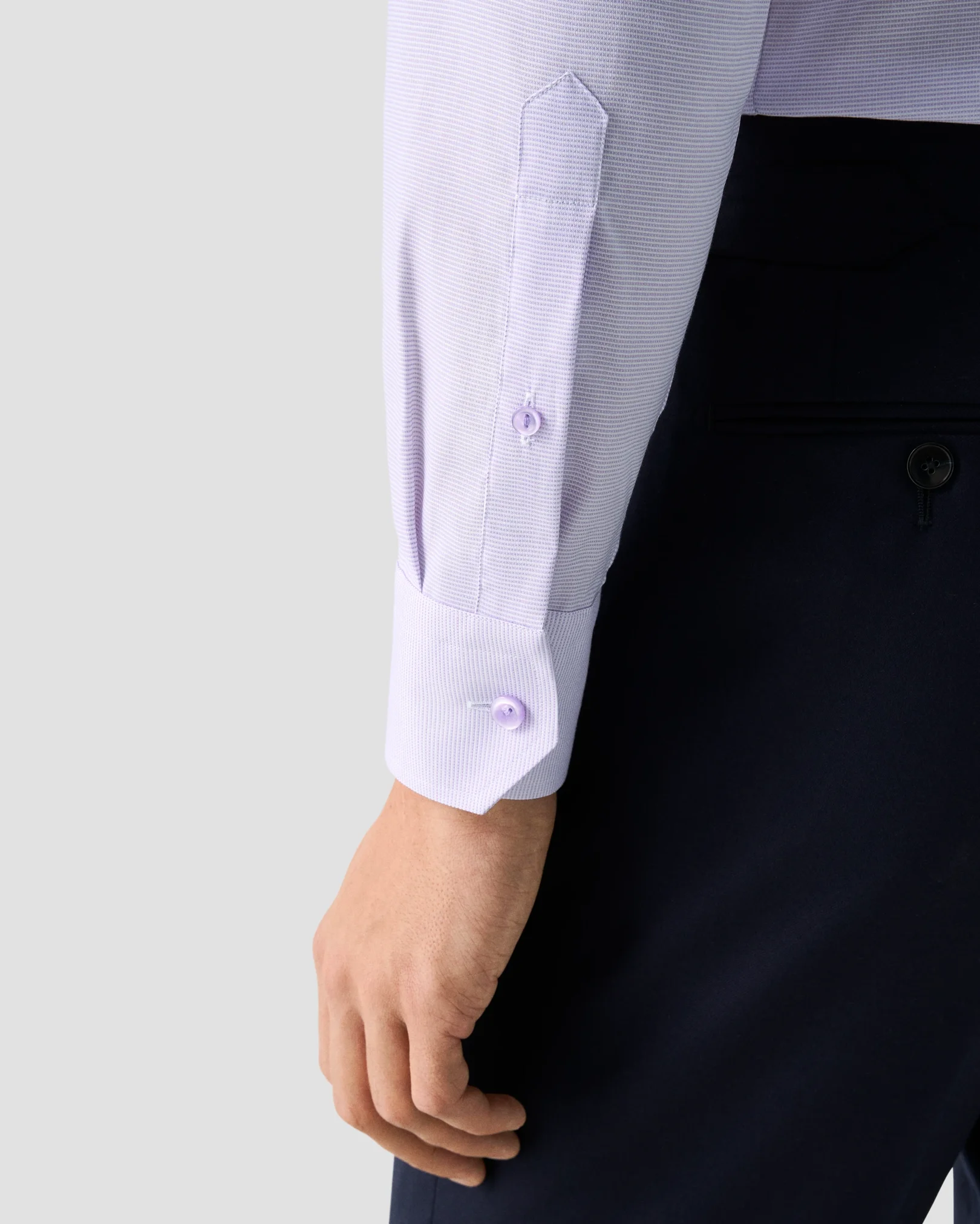 Eton - light purple twill shirt