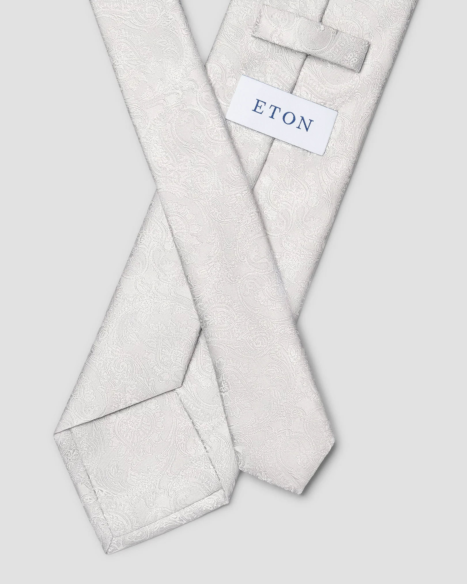 Eton - silver silk tie