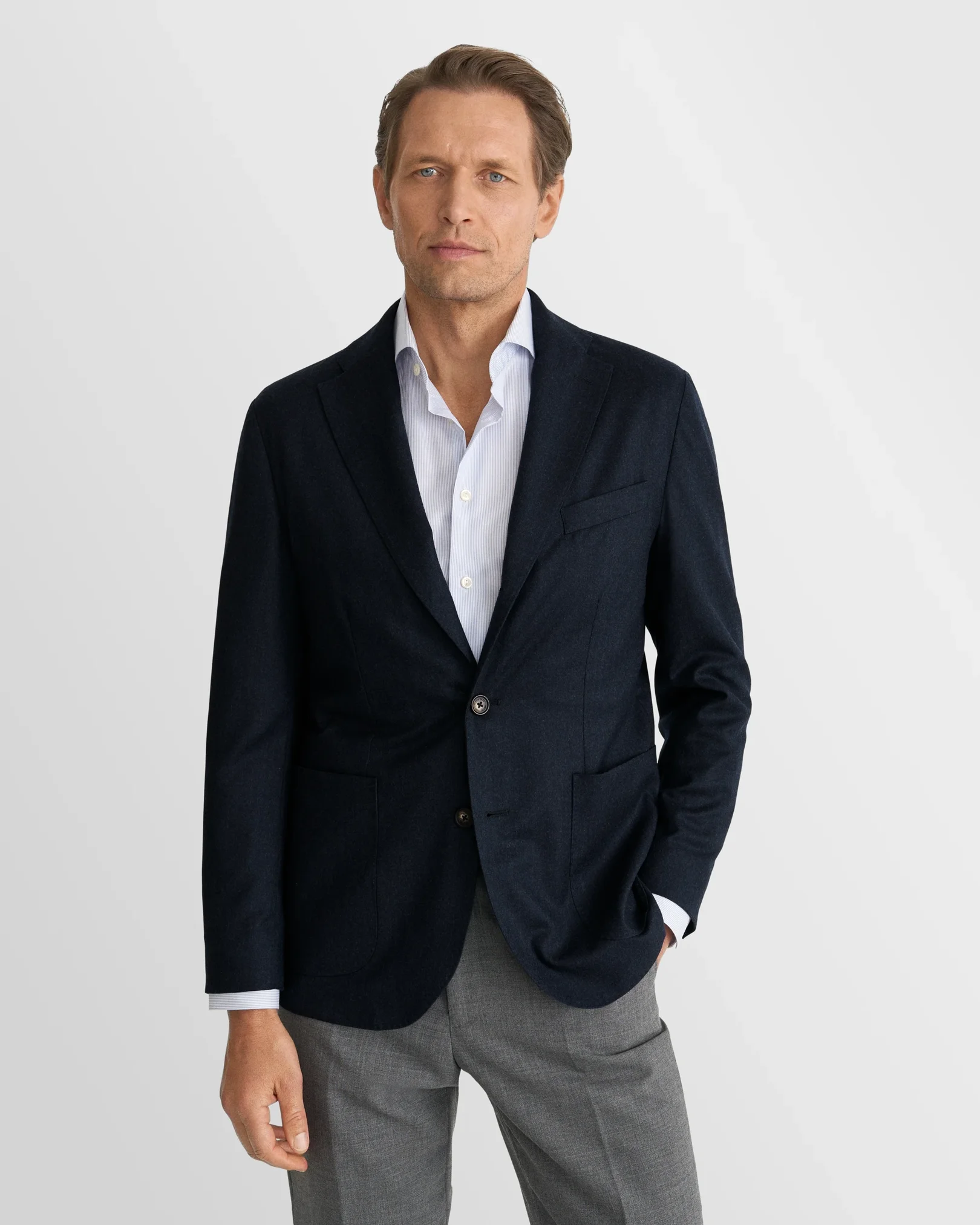 Eton - wool flannel soft jacket