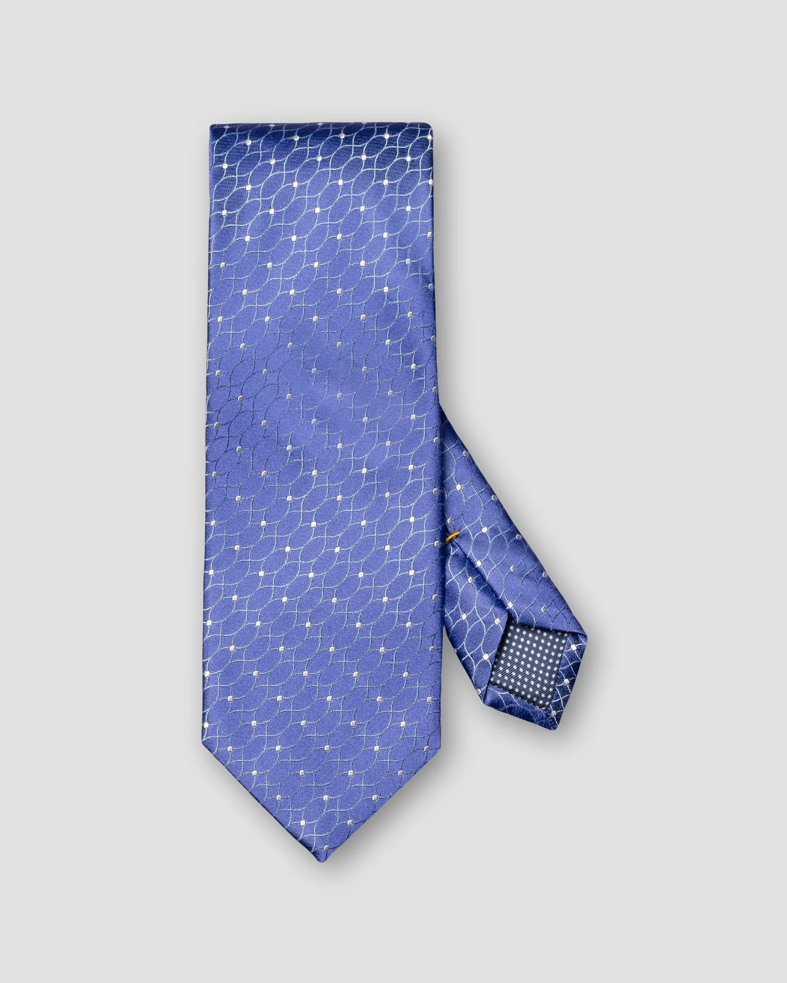 Eton - geometric woven silk tie dark purple geometric woven silk tie