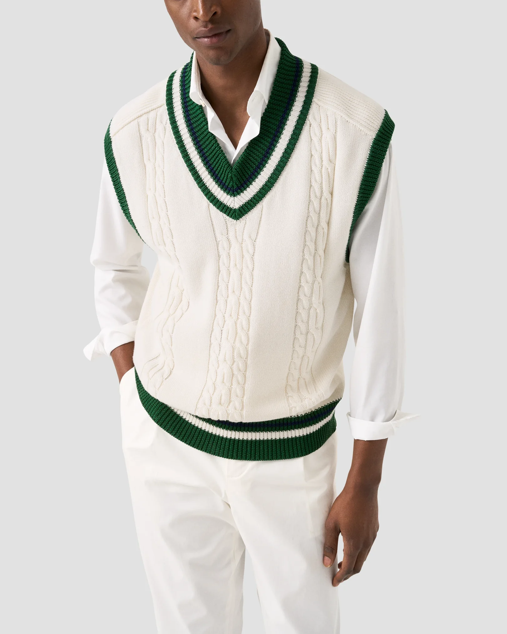 Eton - eton x tretorn cotton v neck vest