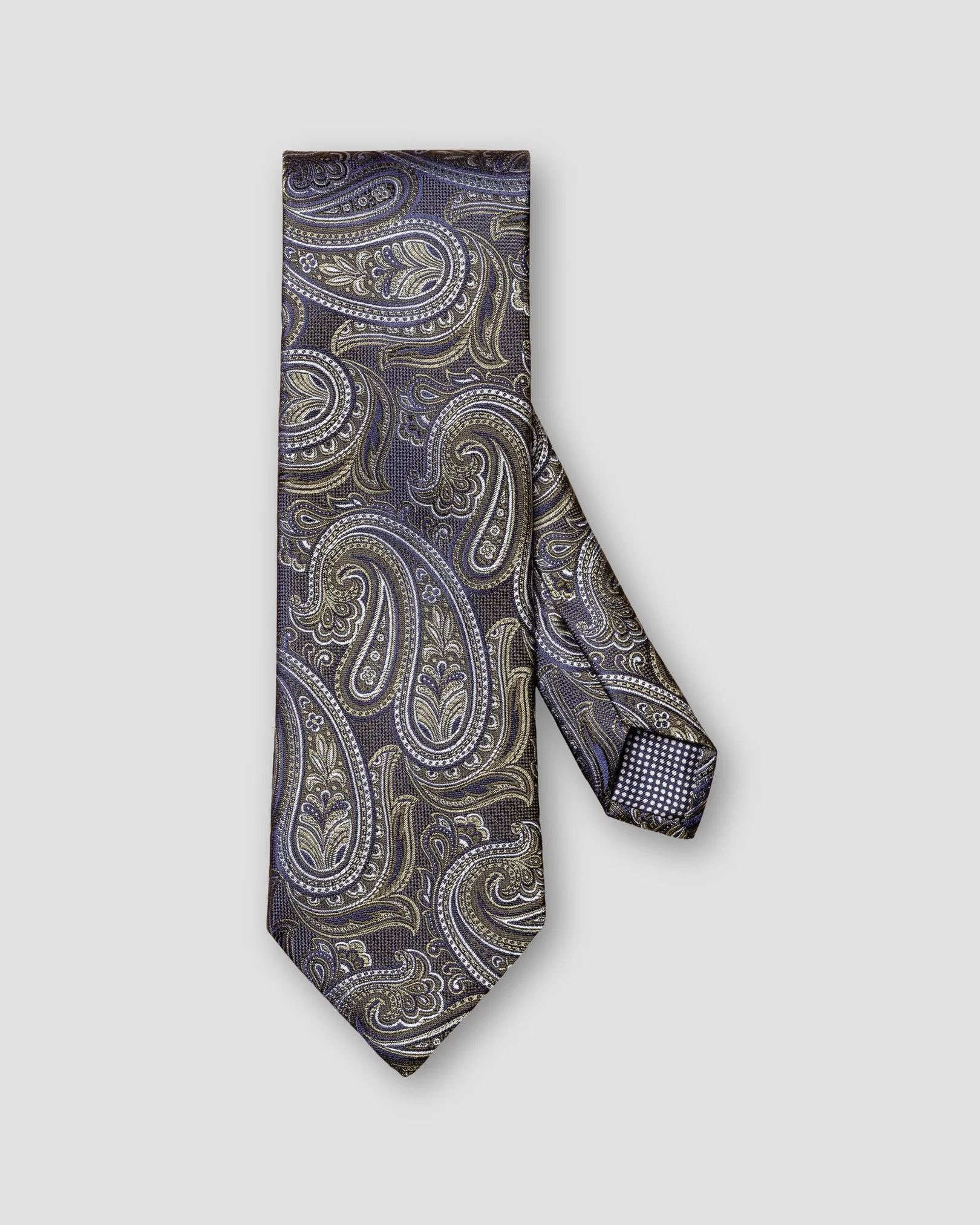 Eton - dark green paisley tie