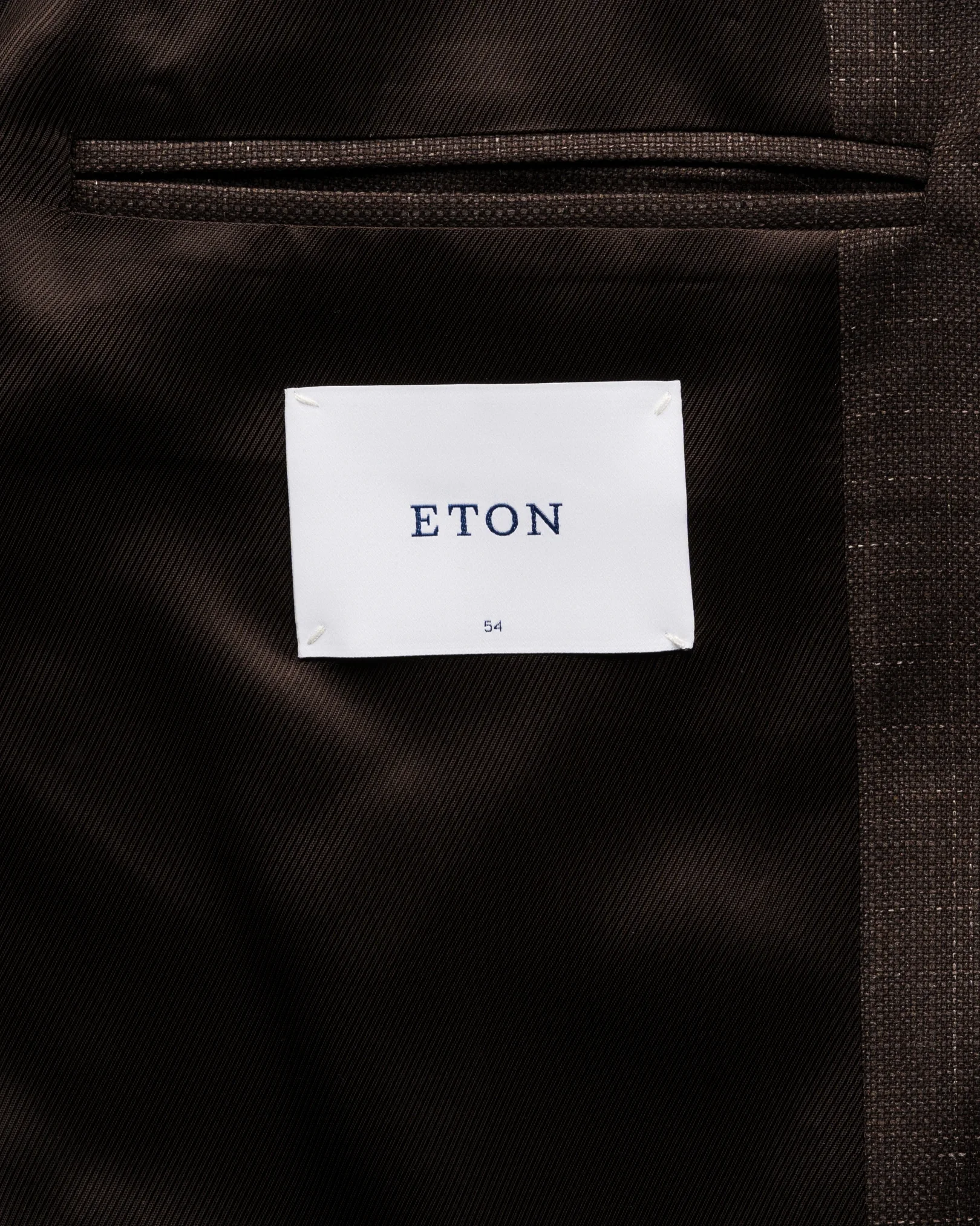 Eton - brown wool silk soft jacket