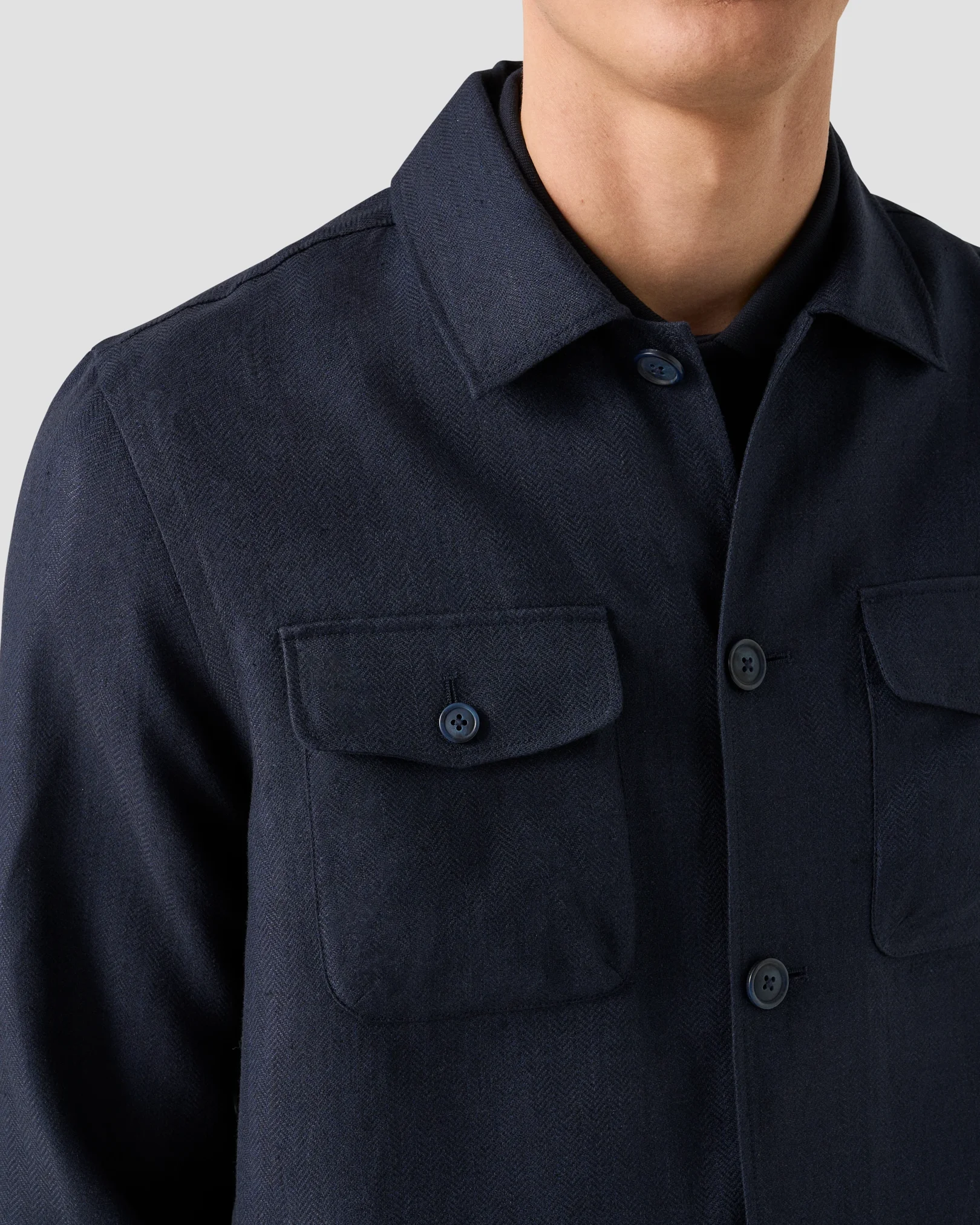 Eton - four pocket linen lyocell shirt jacket