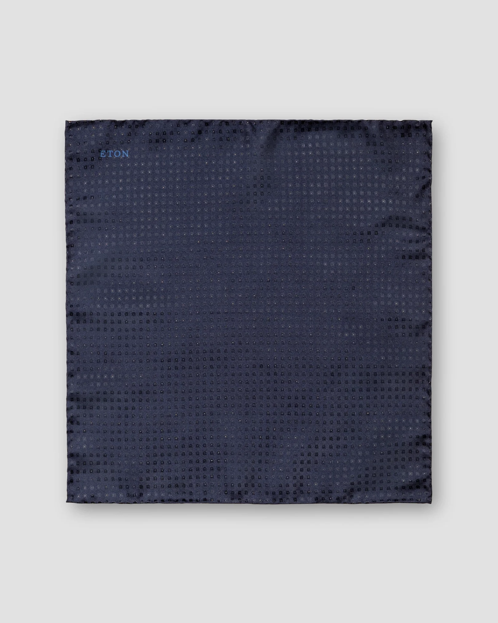Eton - navy blue heeringbone pocket square