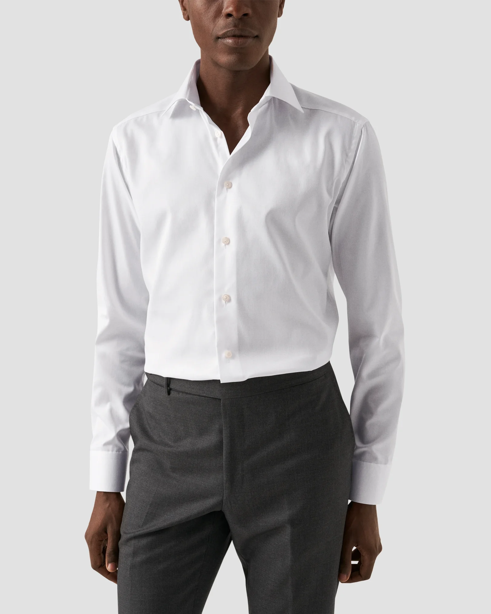 White Signature Twill Shirt Eton