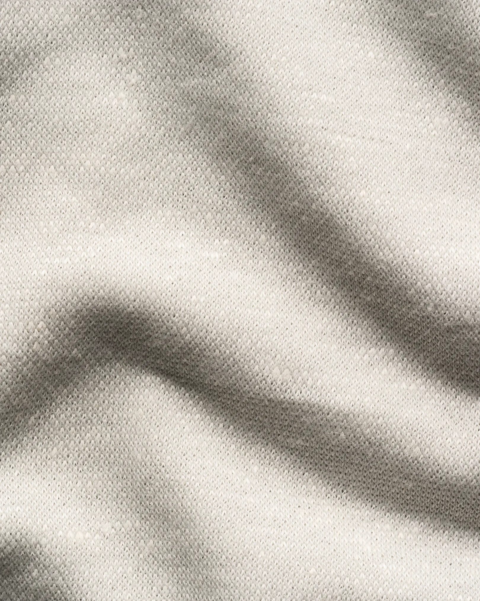 Eton - light grey cotton linen polo shirt