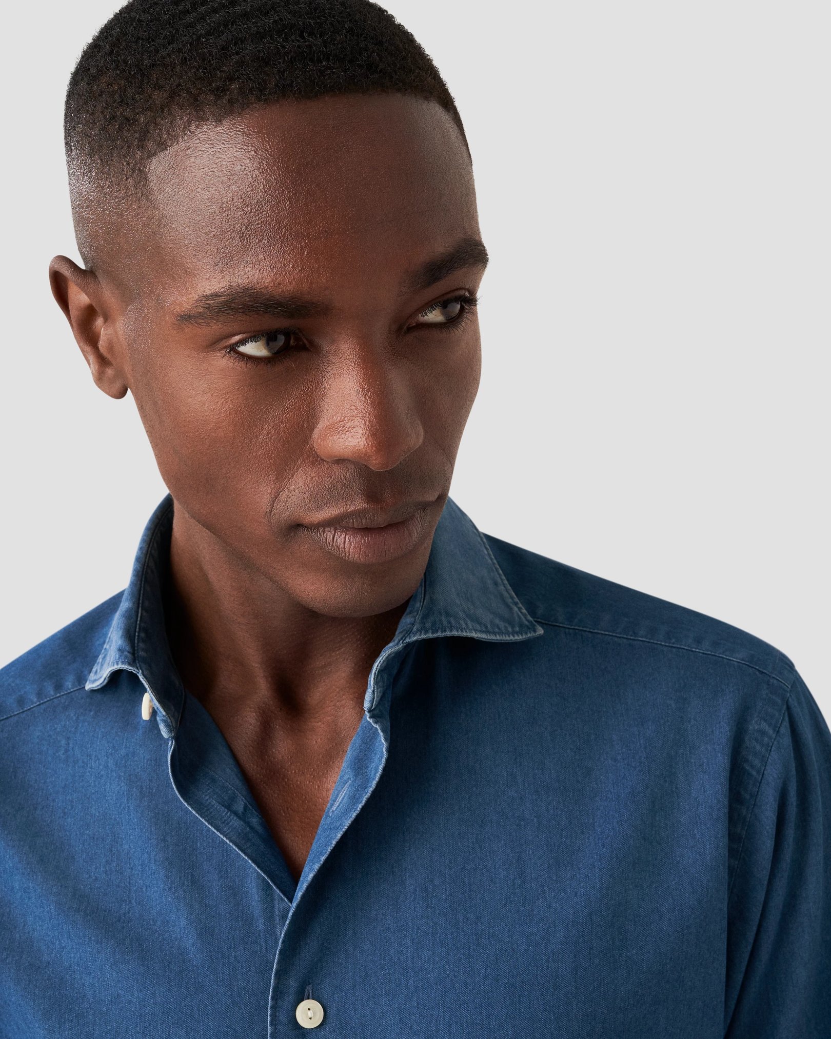 Eton - blue denim shirt soft