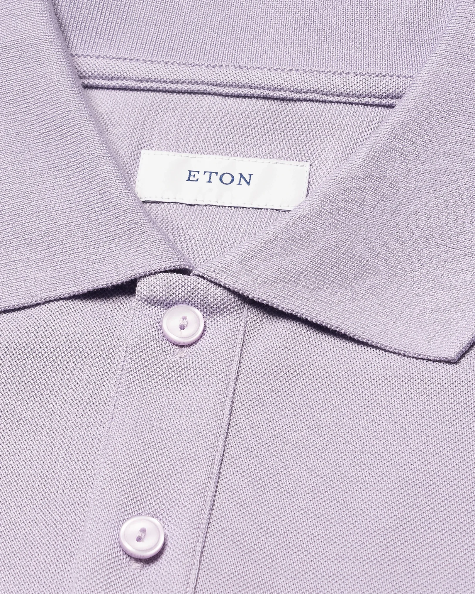 Eton - purple pima cotton pique polo shirt