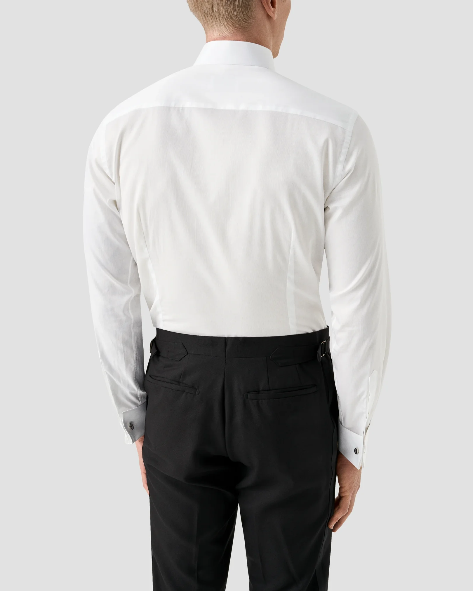 Eton - white semi solid evening shirt