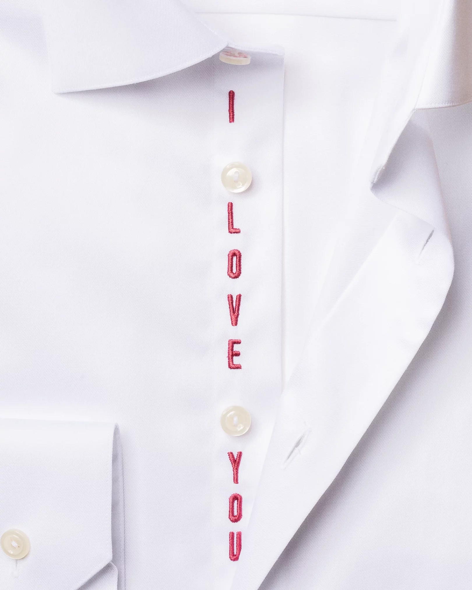 Eton - white love embroidery shirt