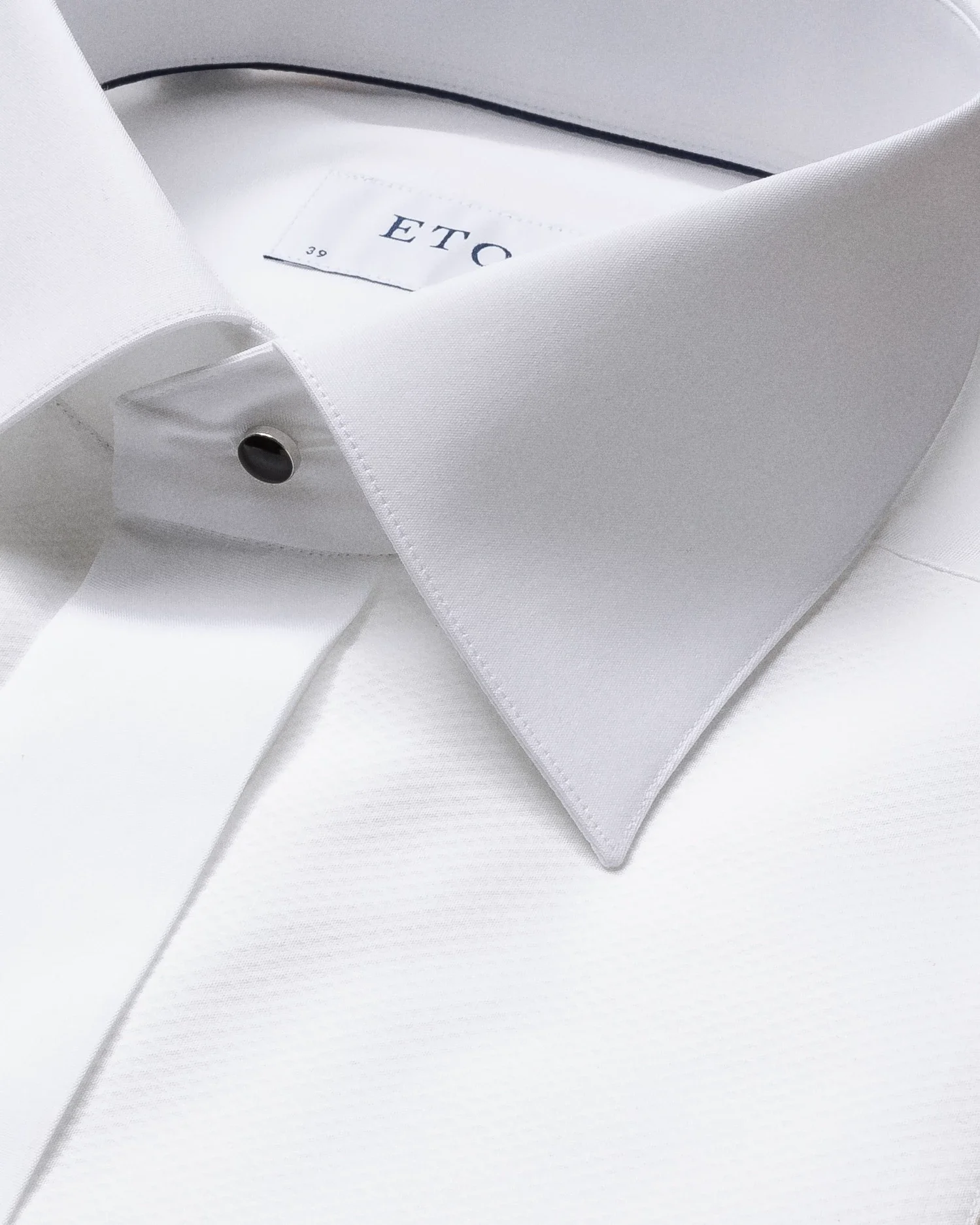 Eton - white pique bib front tuxedo shirt we1