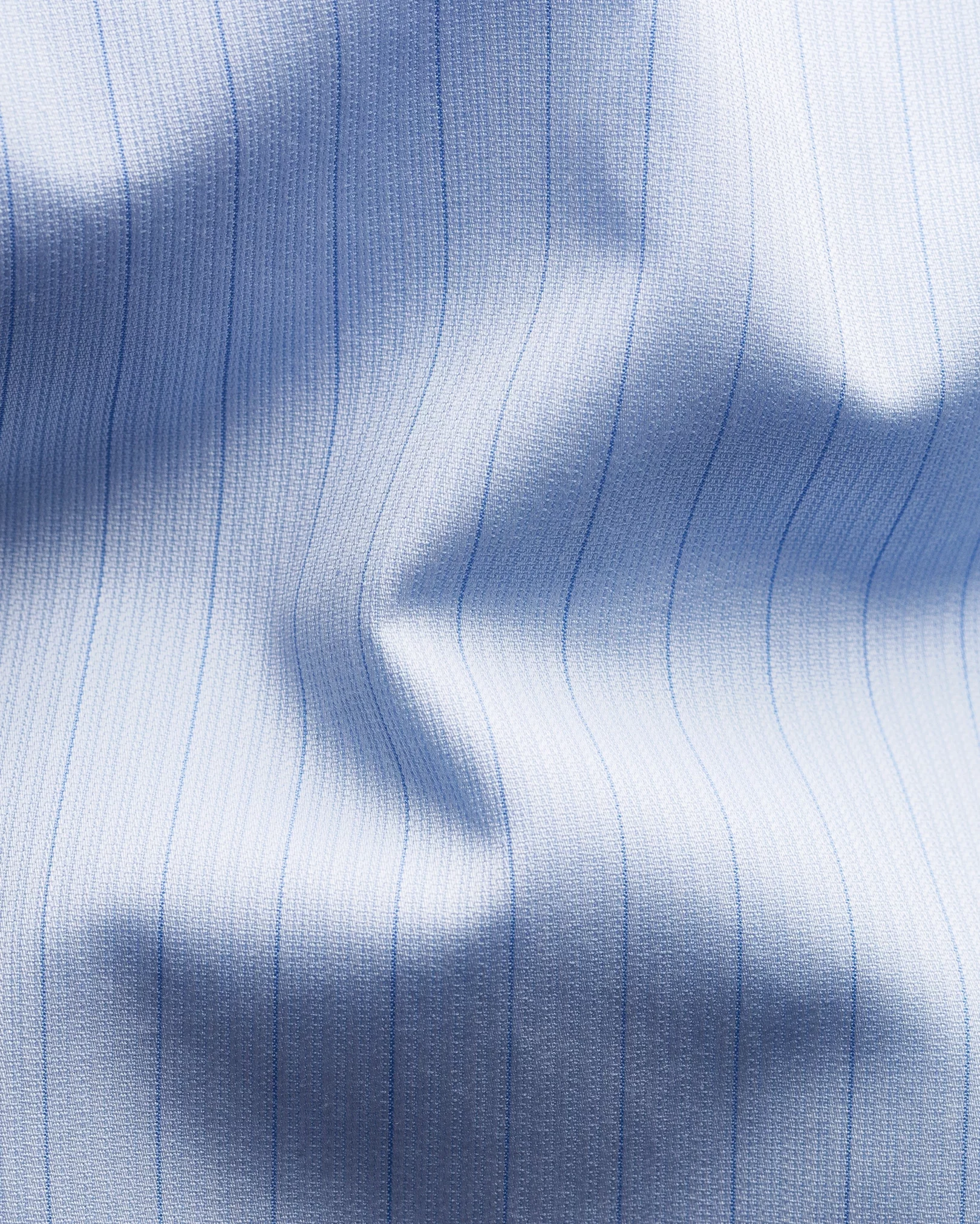 Eton - light blue fine twill cutaway striped